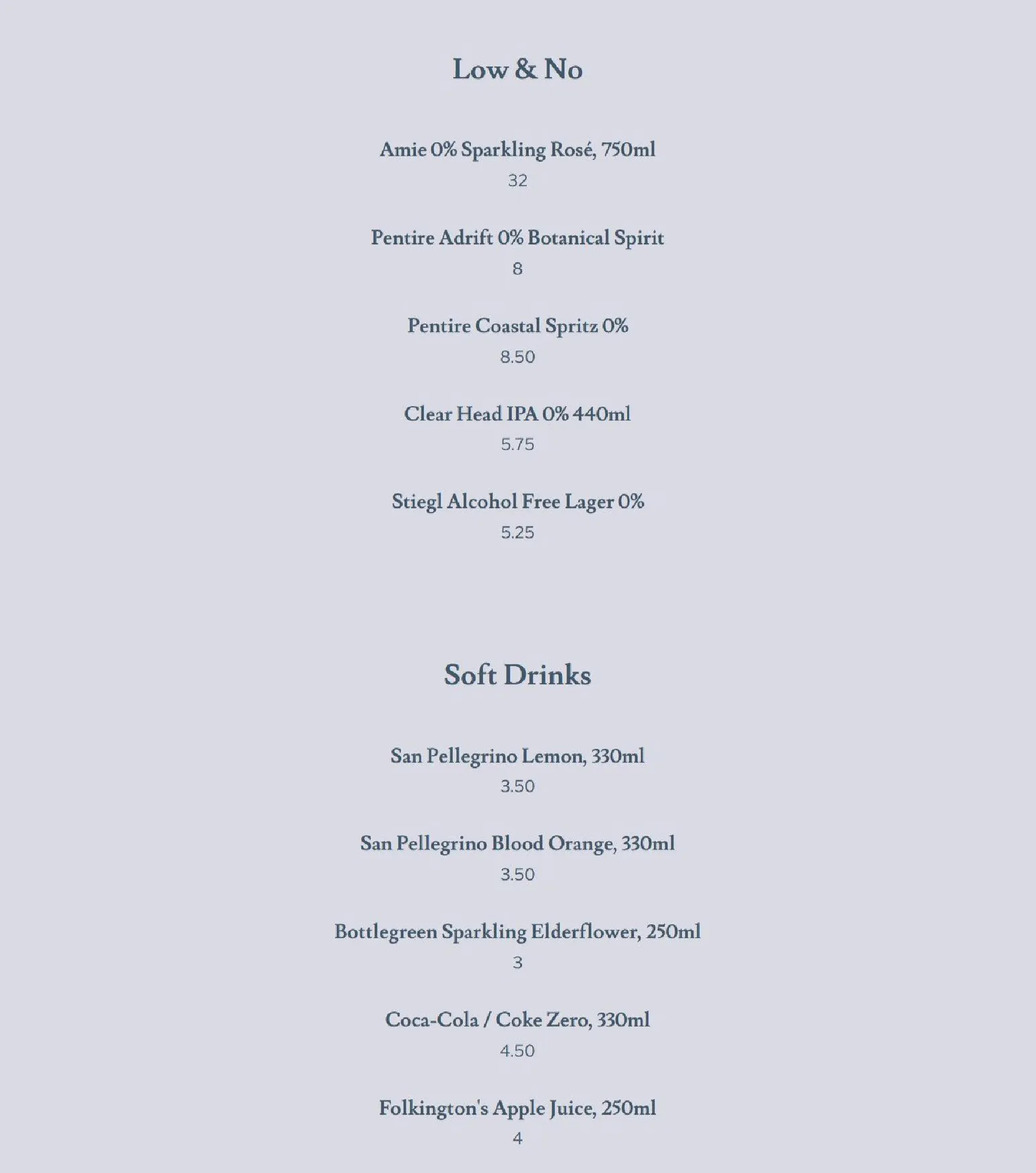 The Wine Room menu, page 9