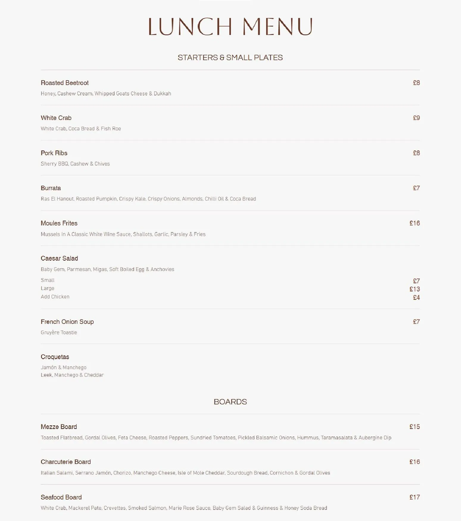 Layla's Bistro menu, page 2