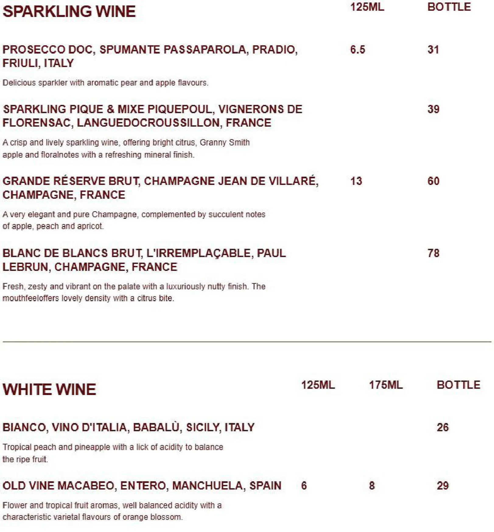 Dublin St Social menu, page 3