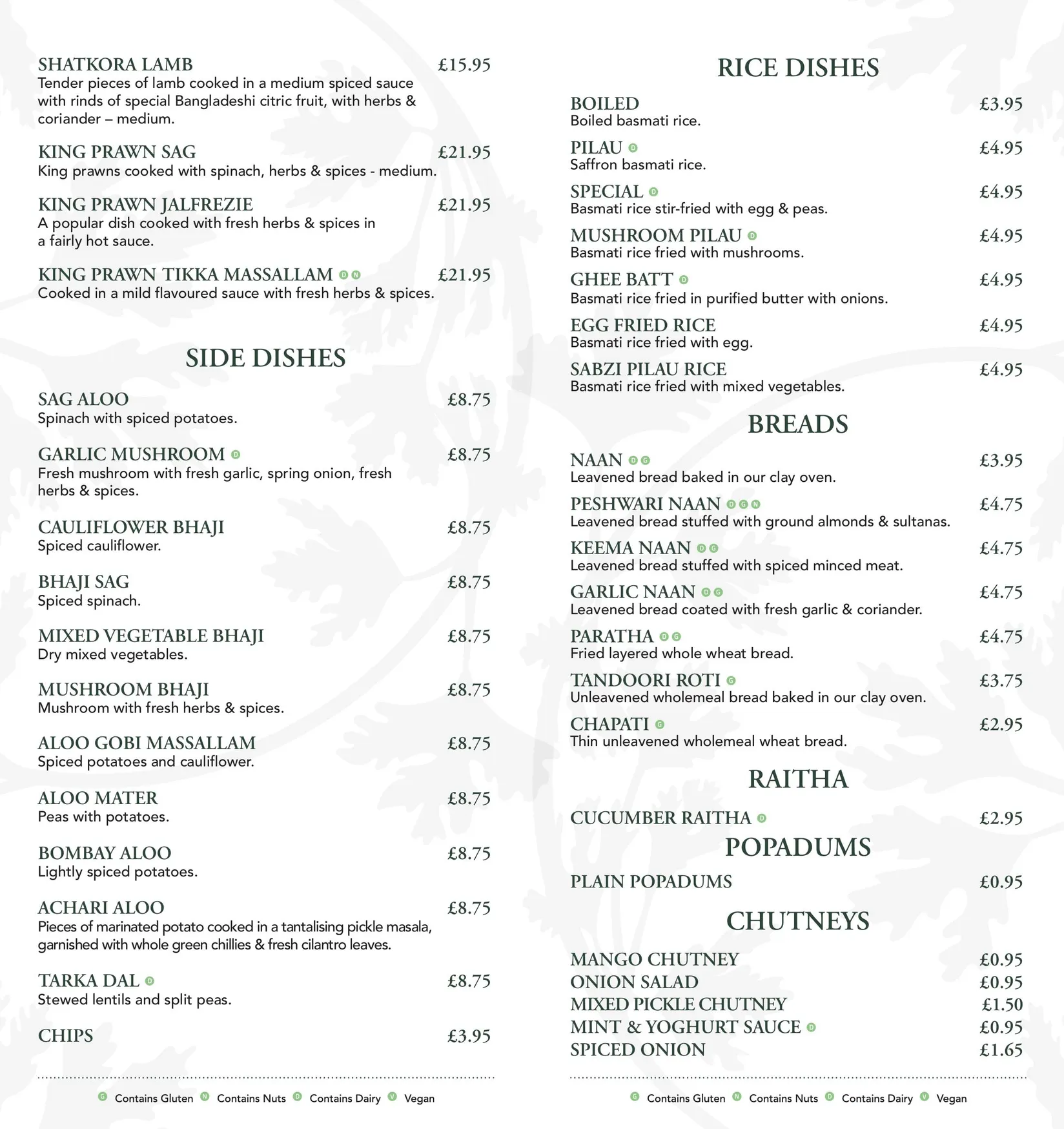 Cilantro menu, page 4