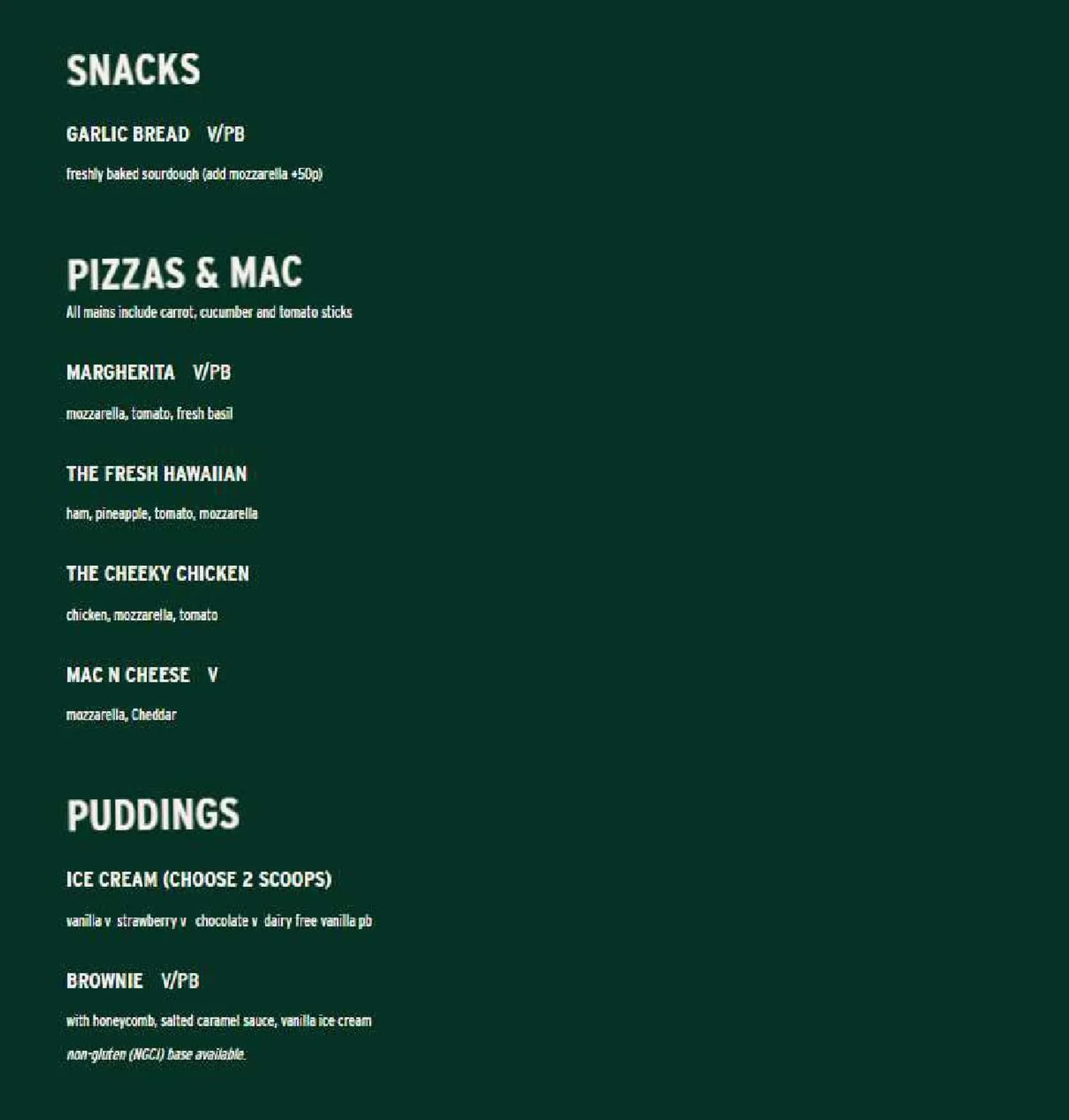 The Stable menu, page 7