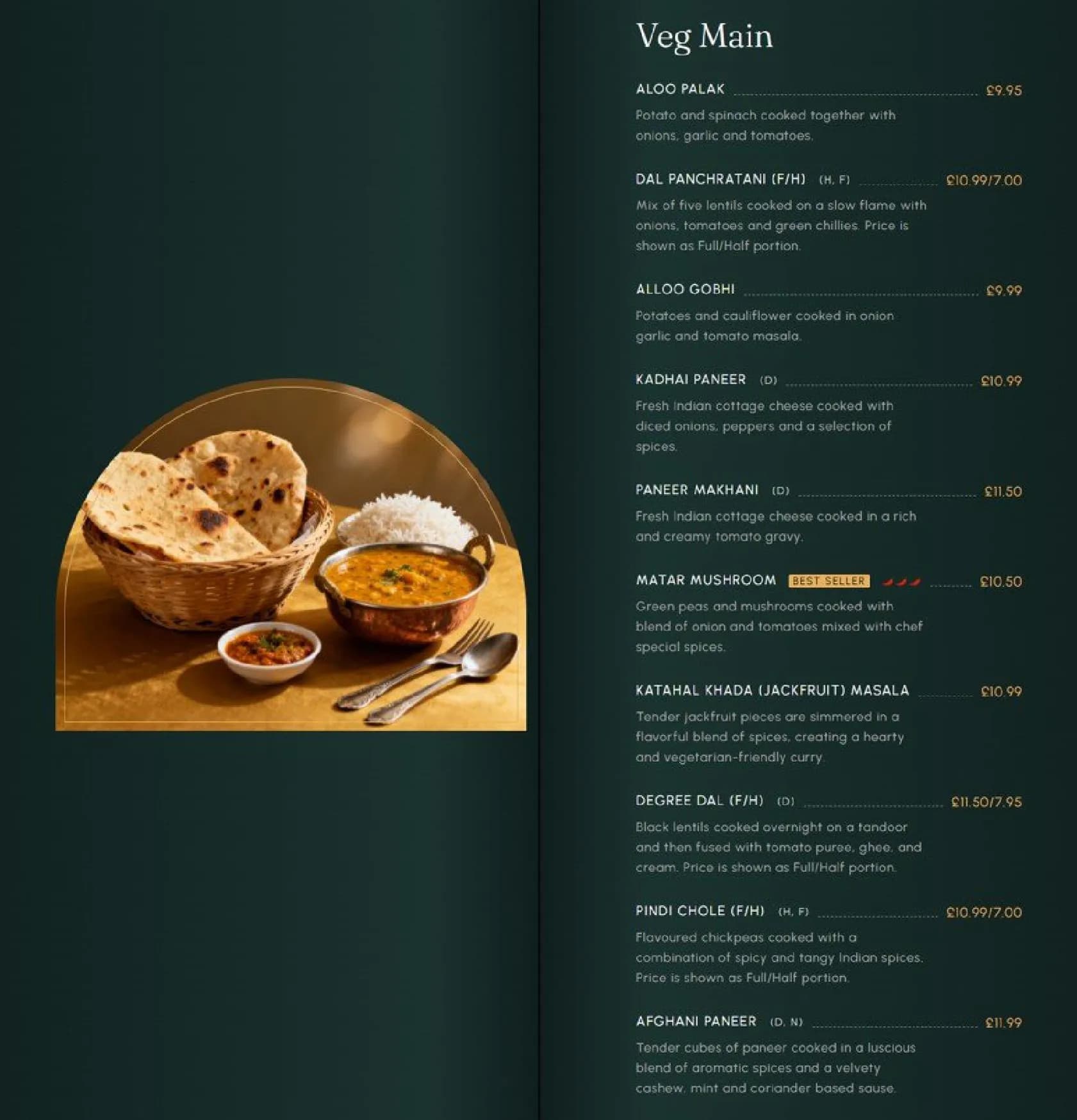 400 Degrees menu, page 2