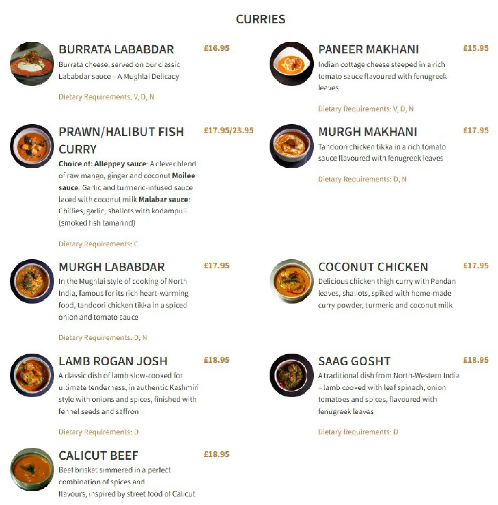 Purple Poppadom menu, page 3