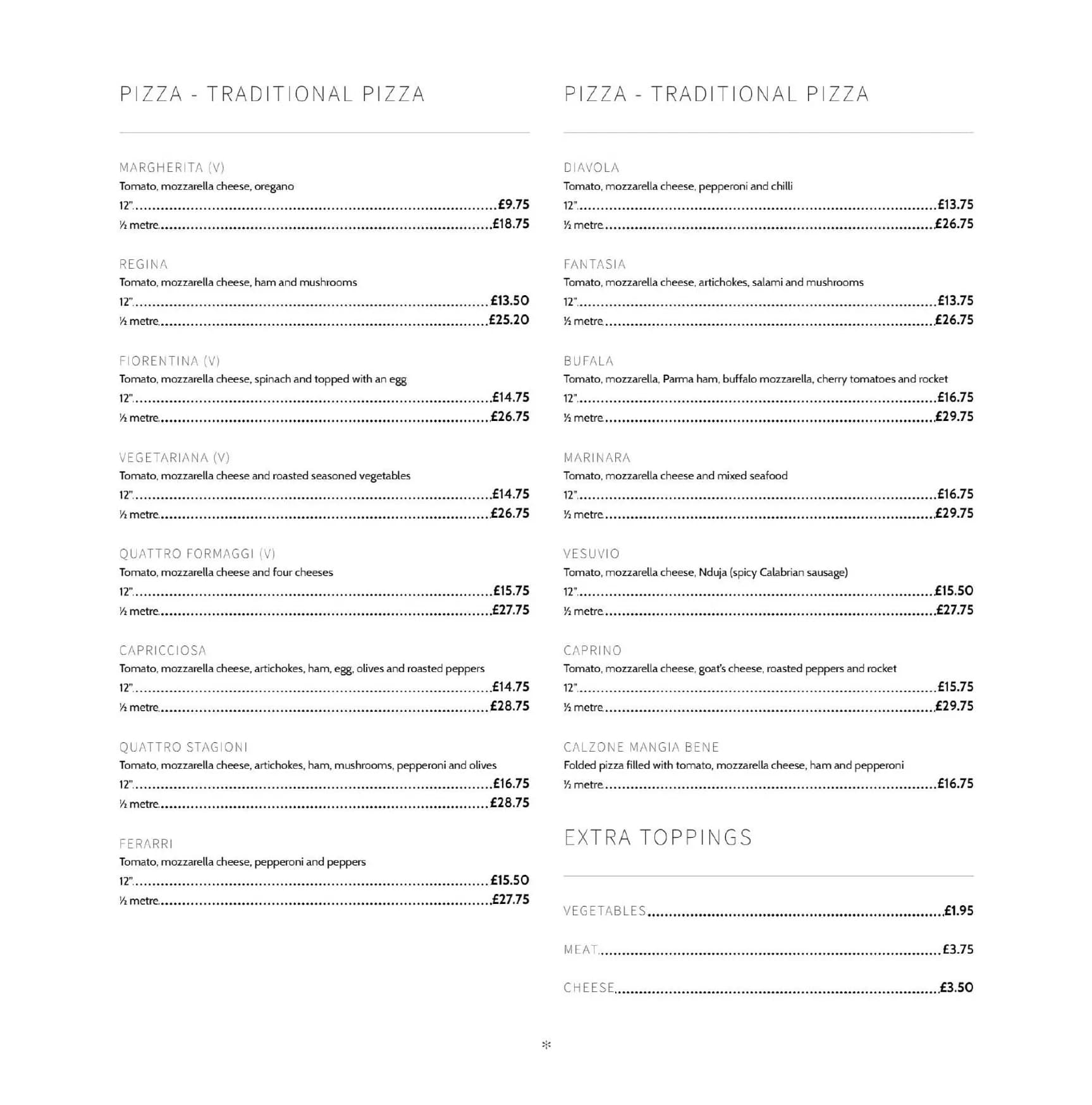 Mangia Bene menu, page 5