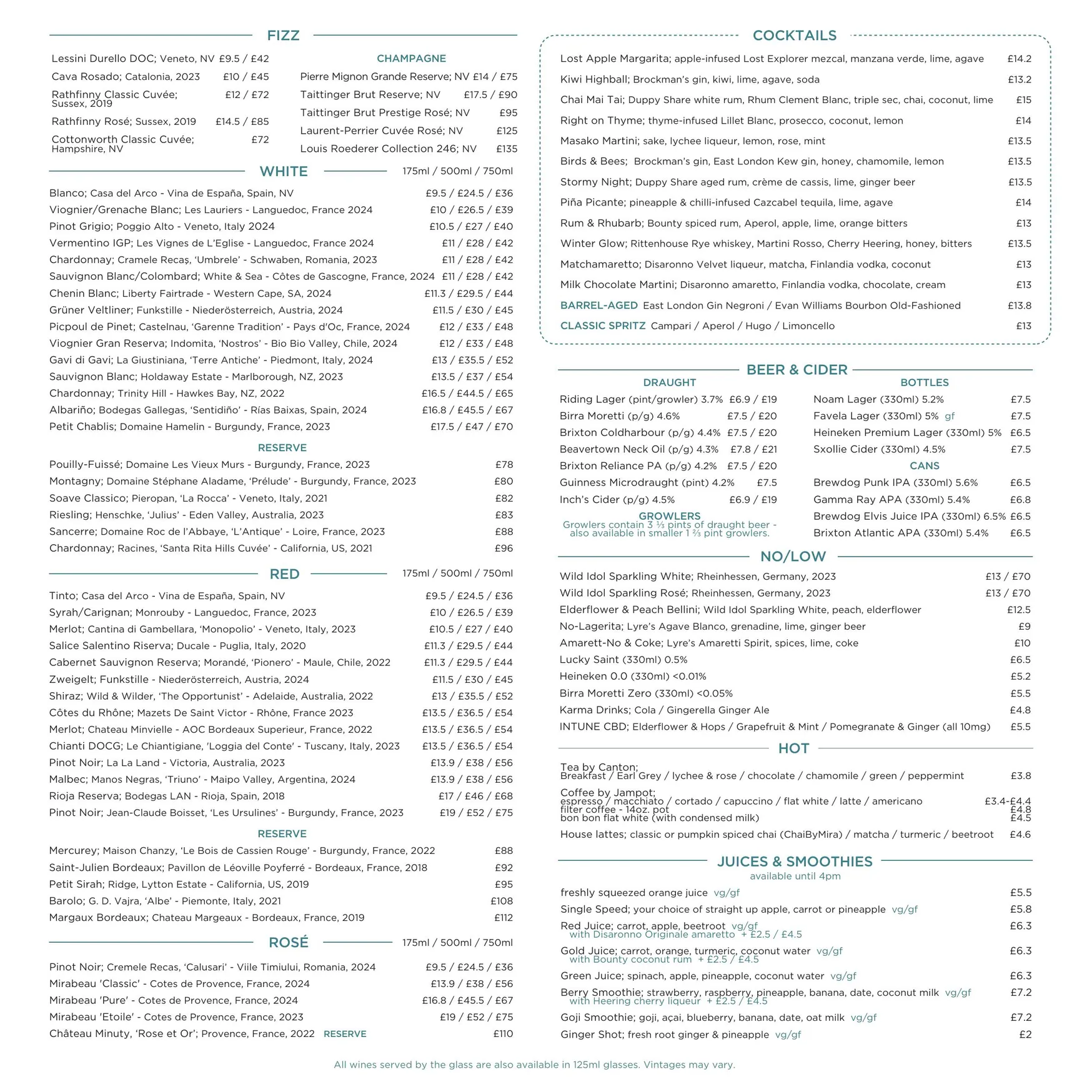 Rail House Cafe Victoria menu, page 2