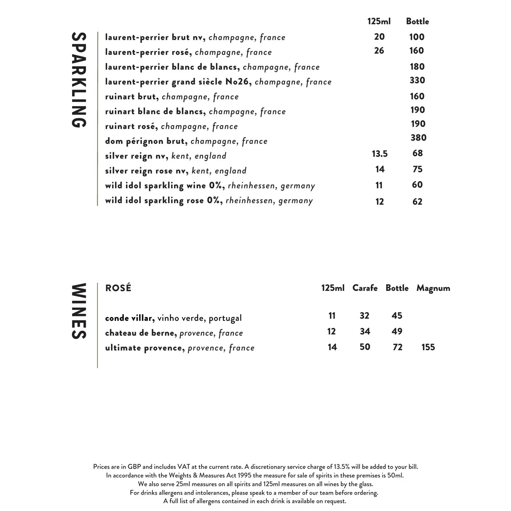Madera menu, page 5
