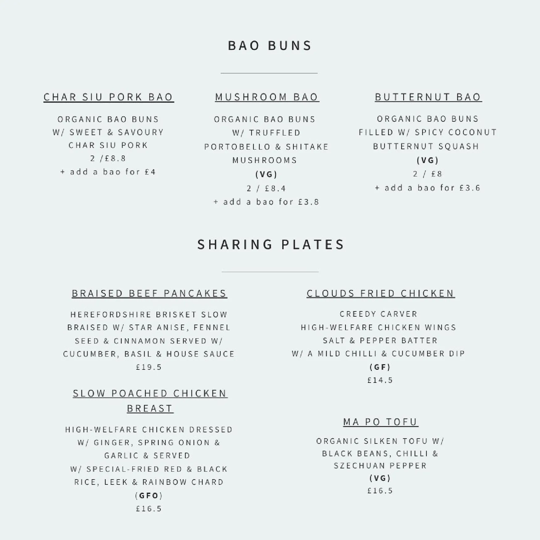 CLOUDS menu, page 2