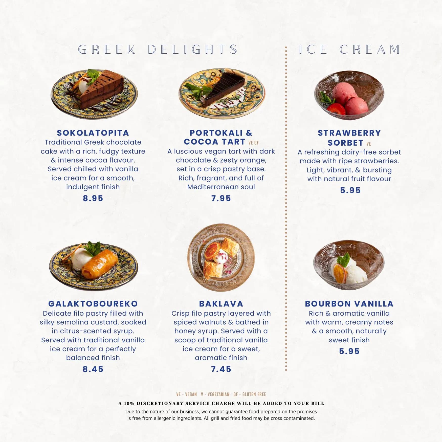 Mythos Greek Taverna menu, page 2