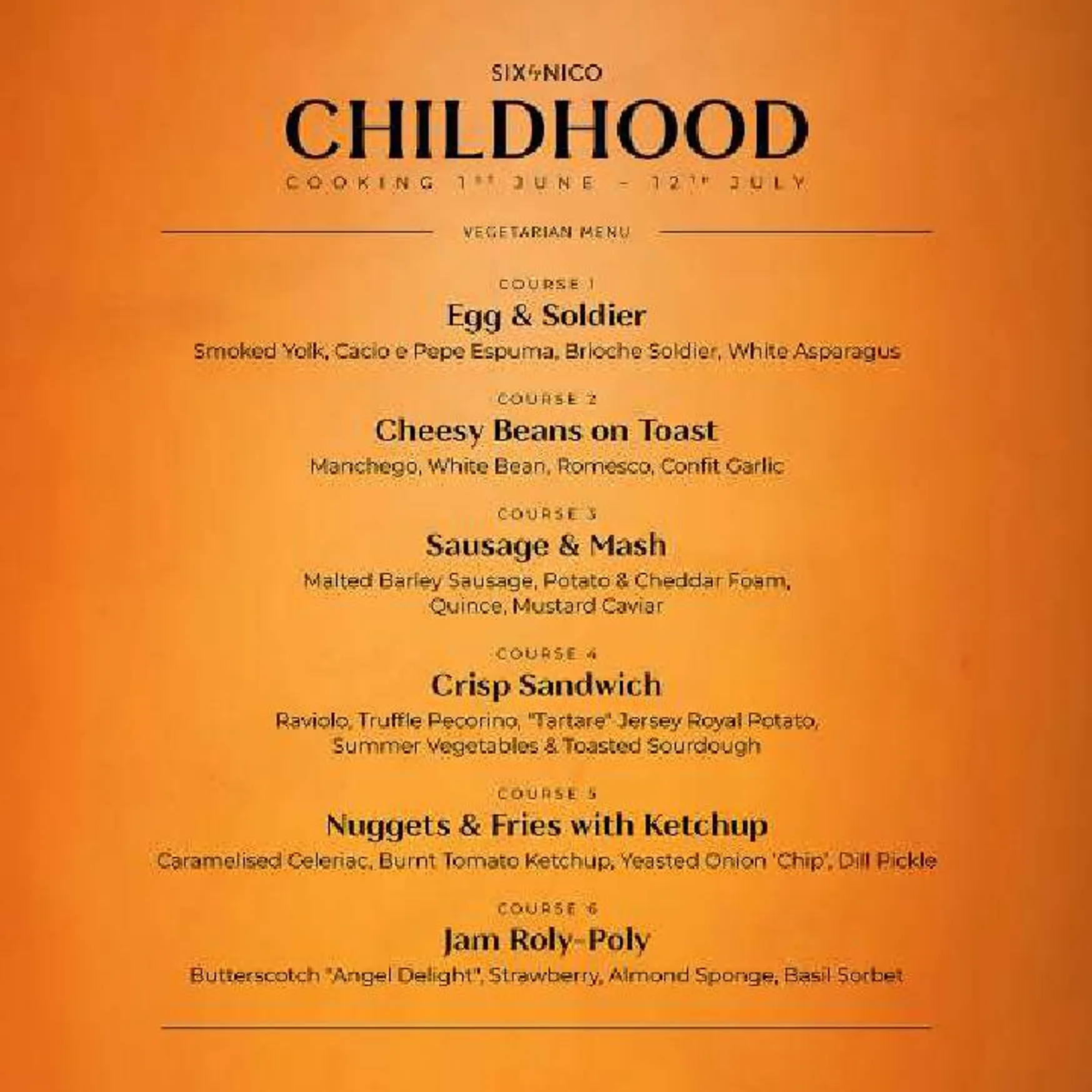 Six by Nico menu, page 2