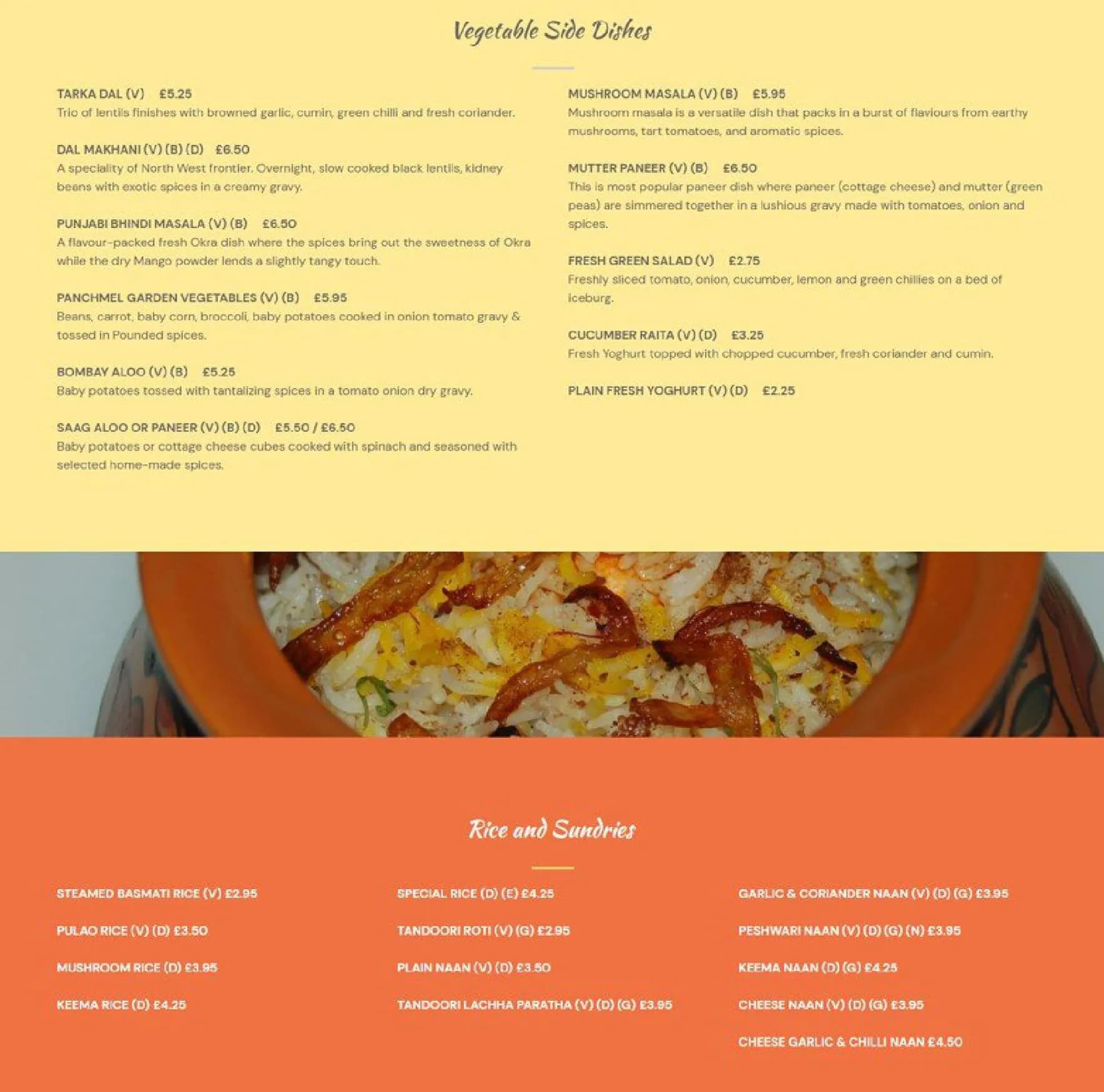 Indian Rassasy menu, page 4