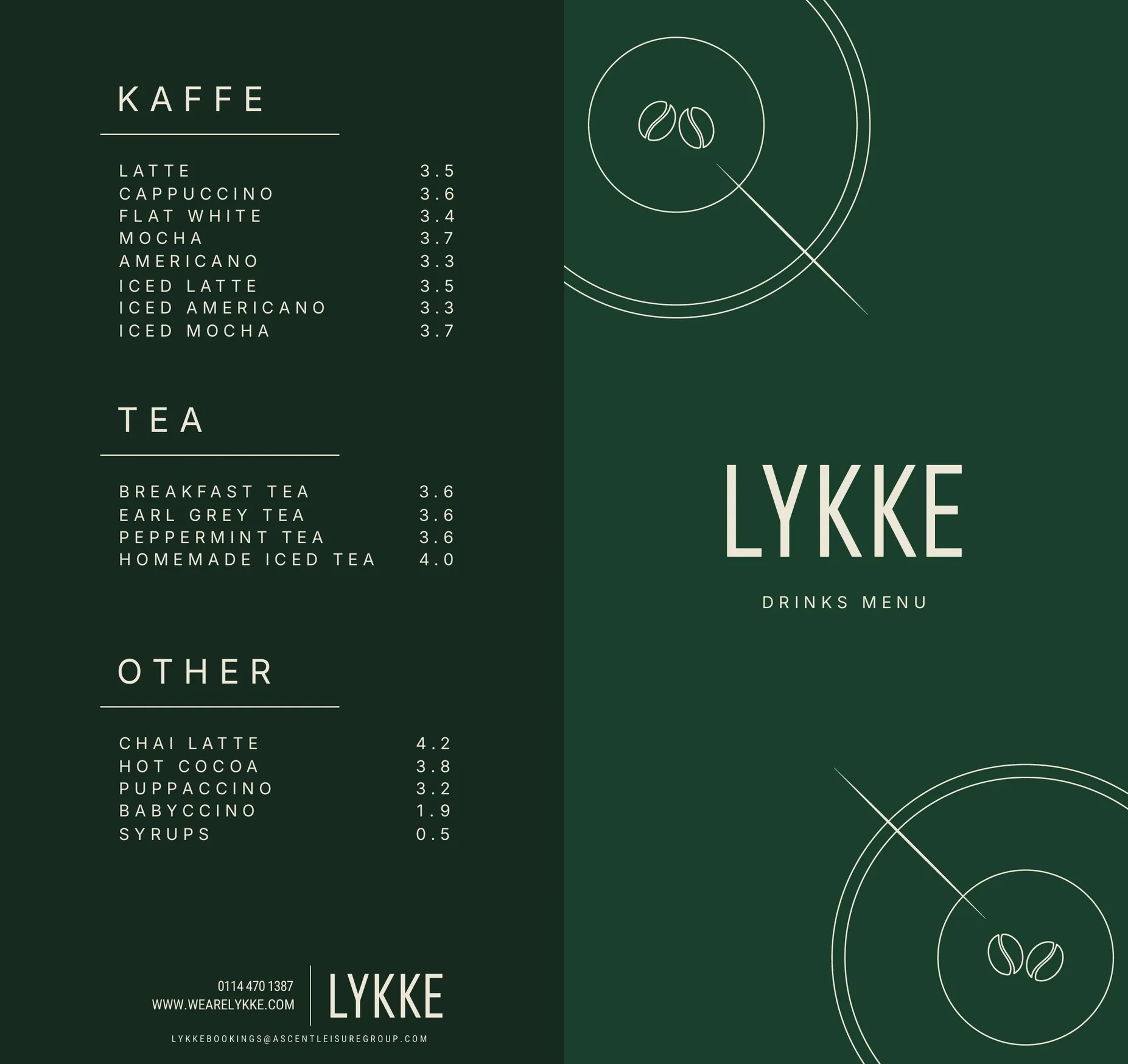 Lykke menu, page 3