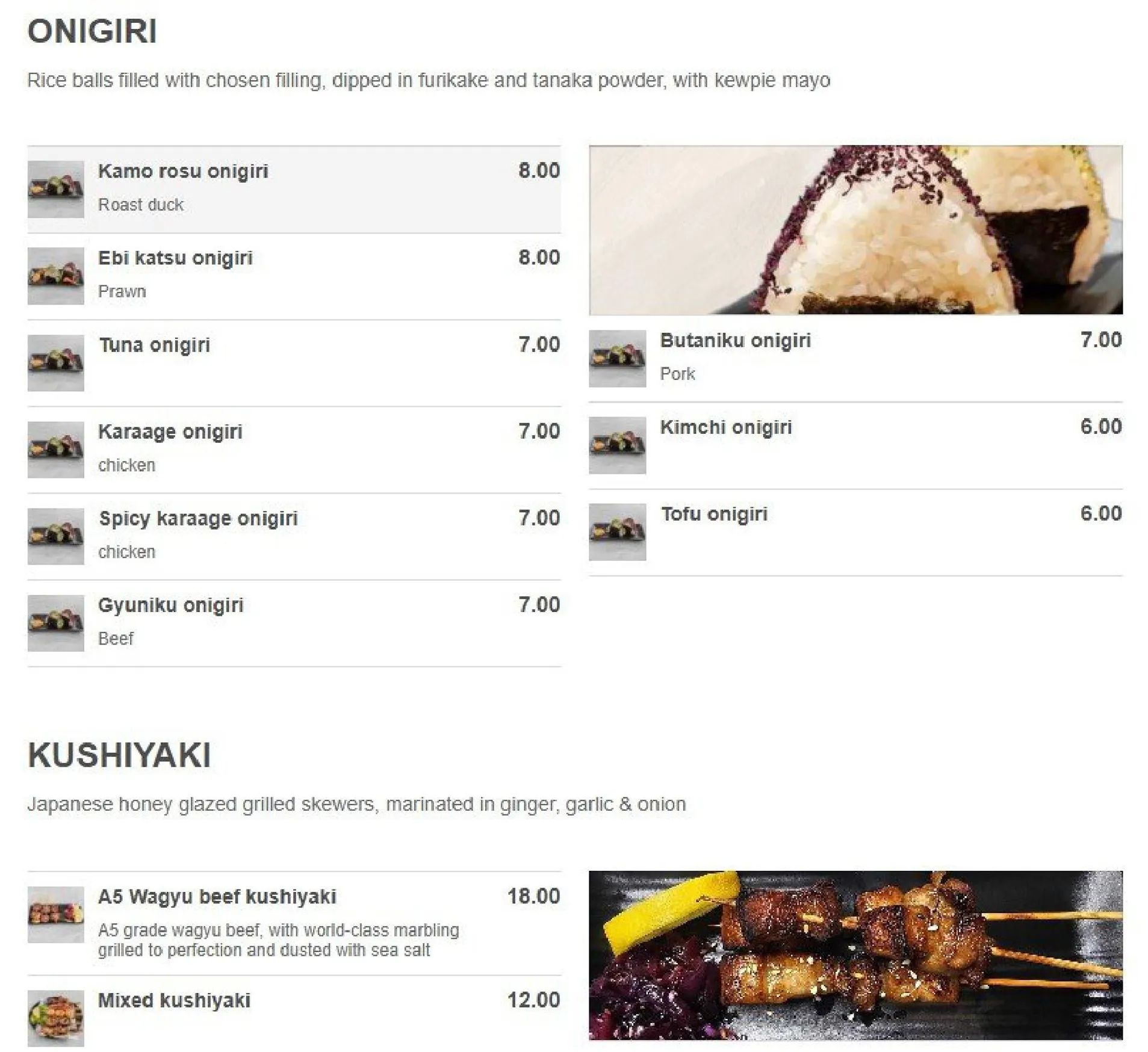 Cafe Yugo menu, page 1