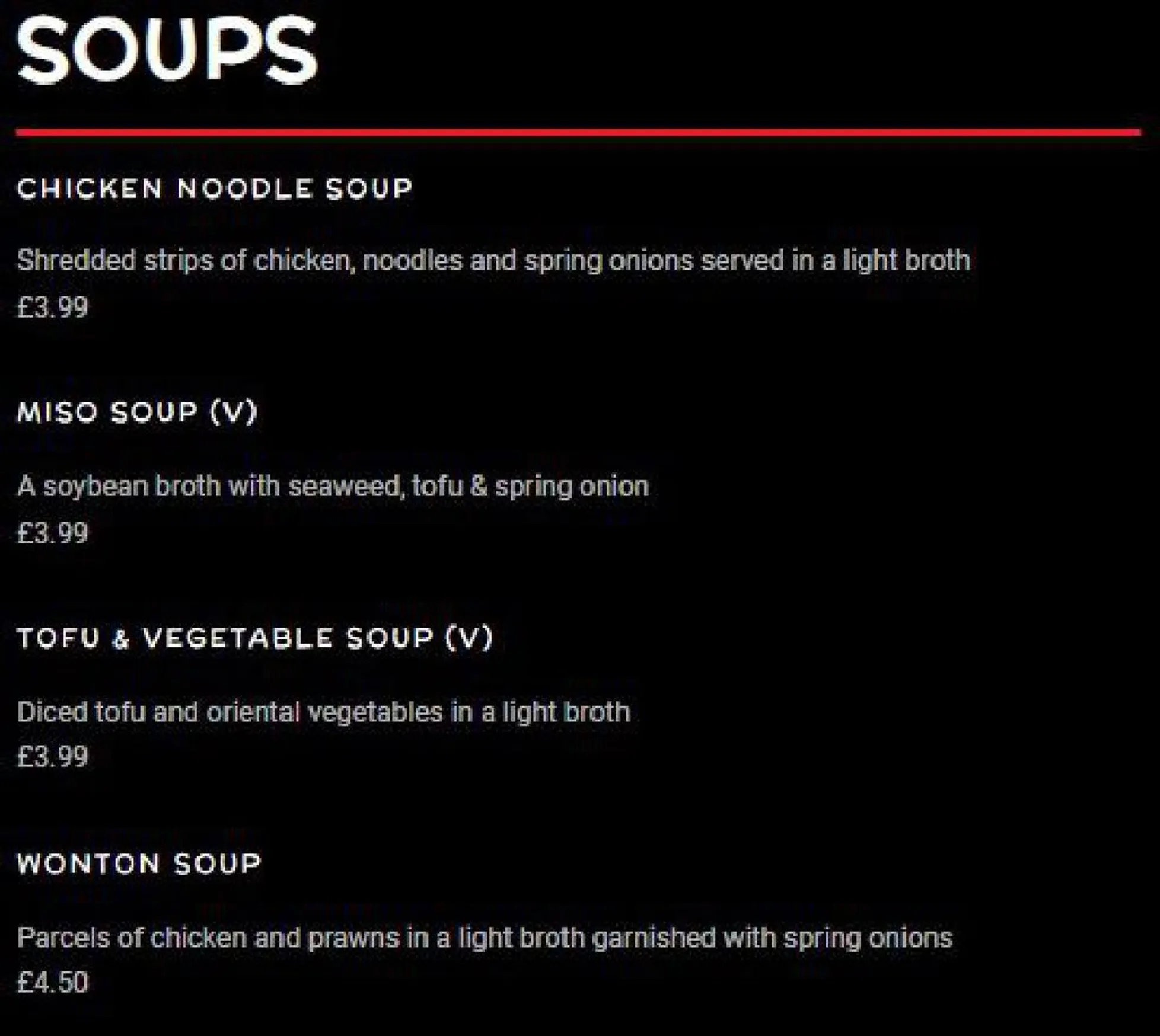 Juici Sushi menu, page 1