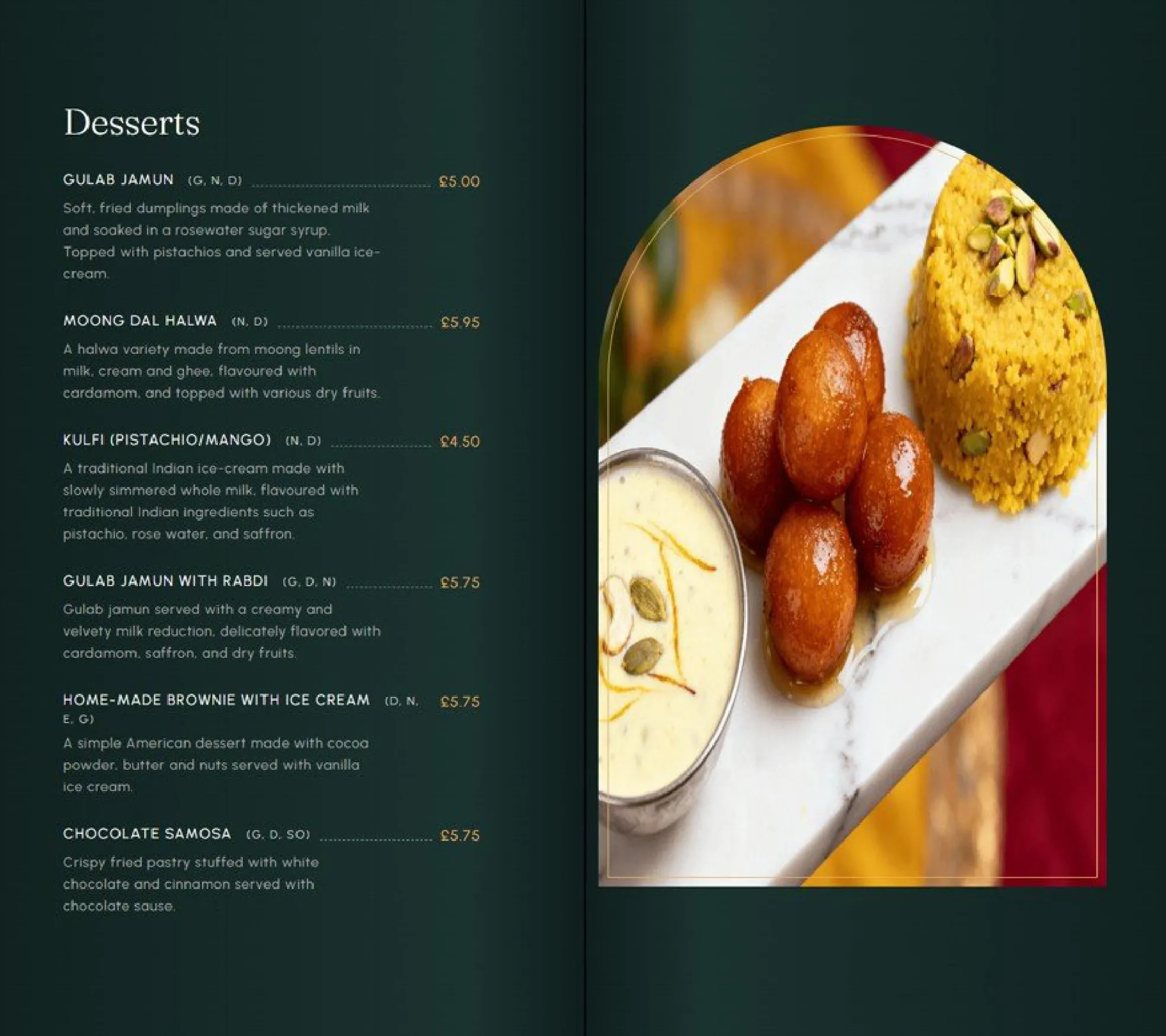 400 Degrees menu, page 9