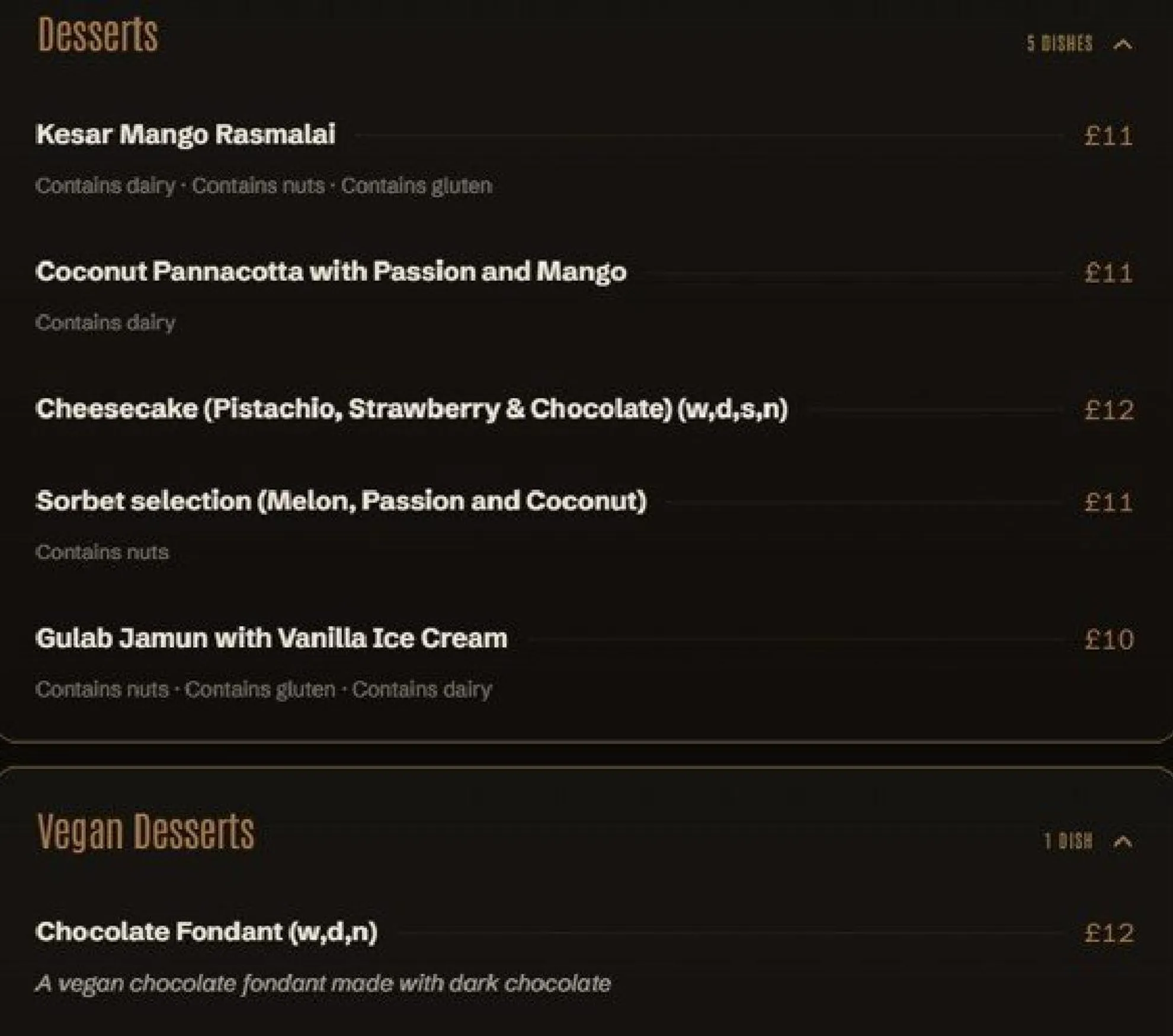 Varanasi menu, page 6