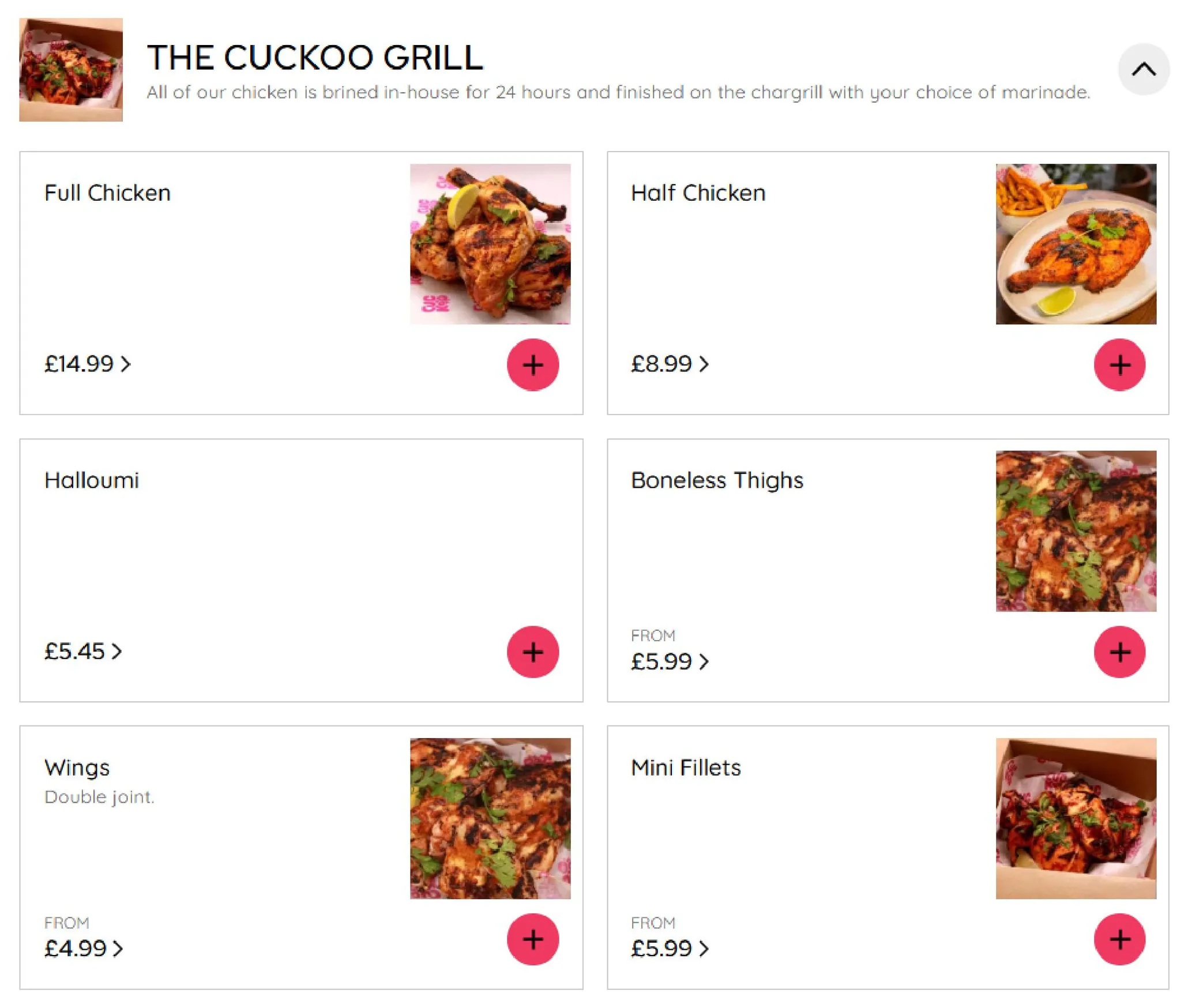 Cuckoo Grill menu, page 3