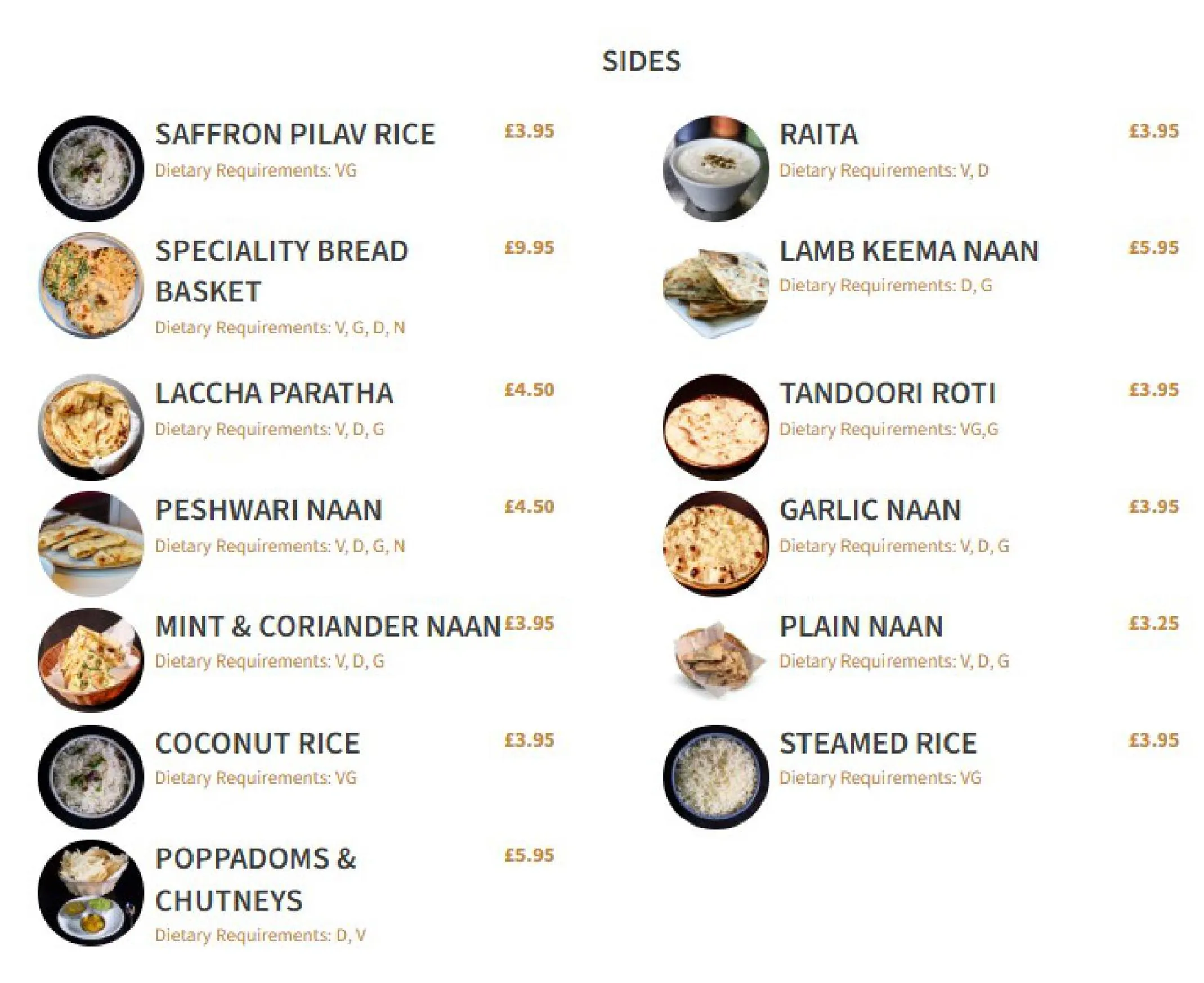 Purple Poppadom menu, page 5