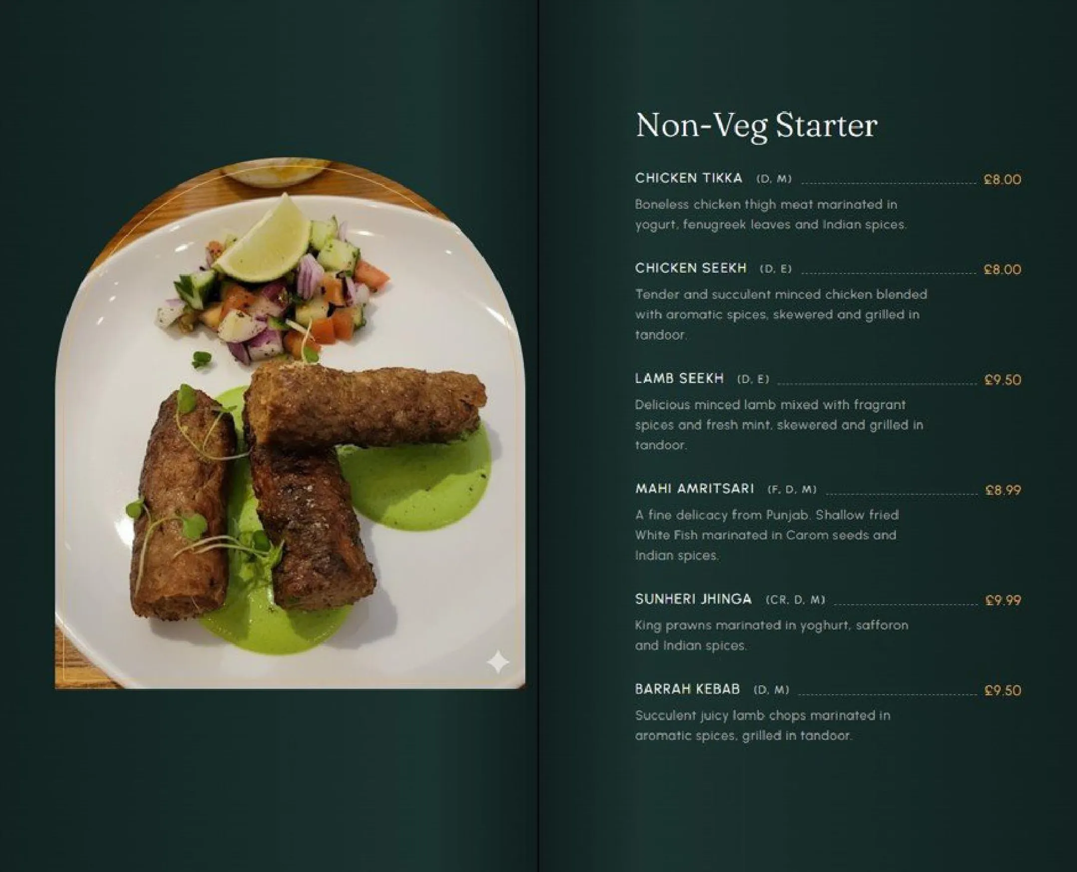 400 Degrees menu, page 4