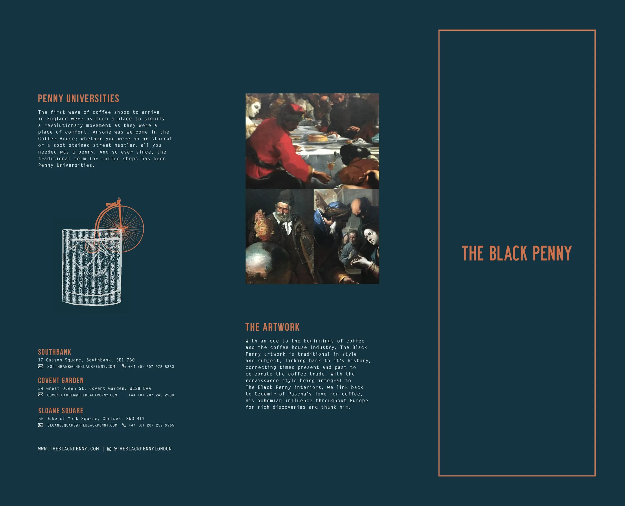 The Black Penny Southbank menu, page 5