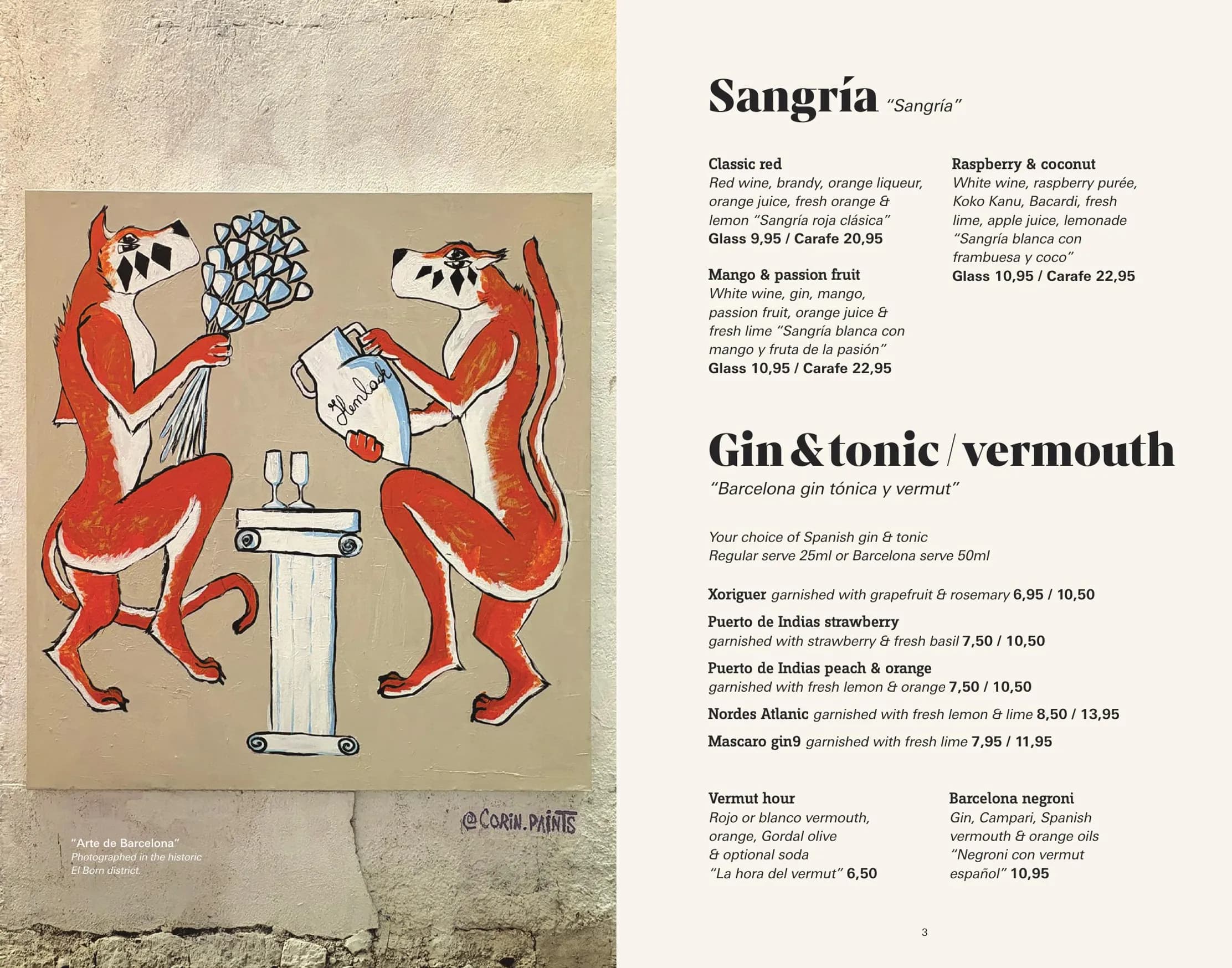 baresca menu, page 3