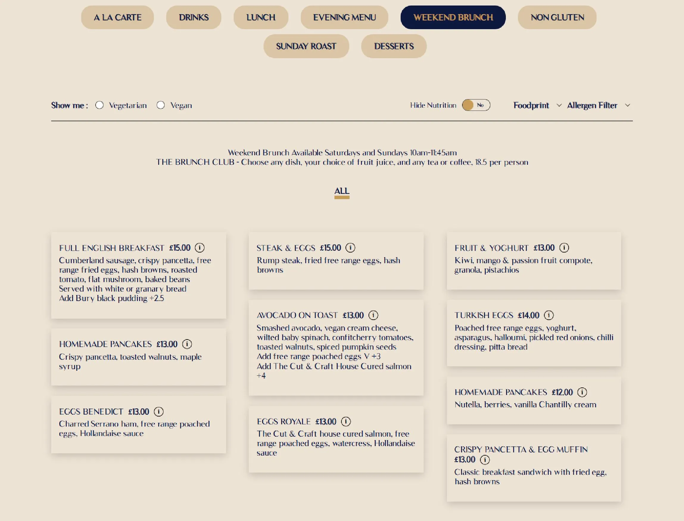 The Cut & Craft menu, page 11