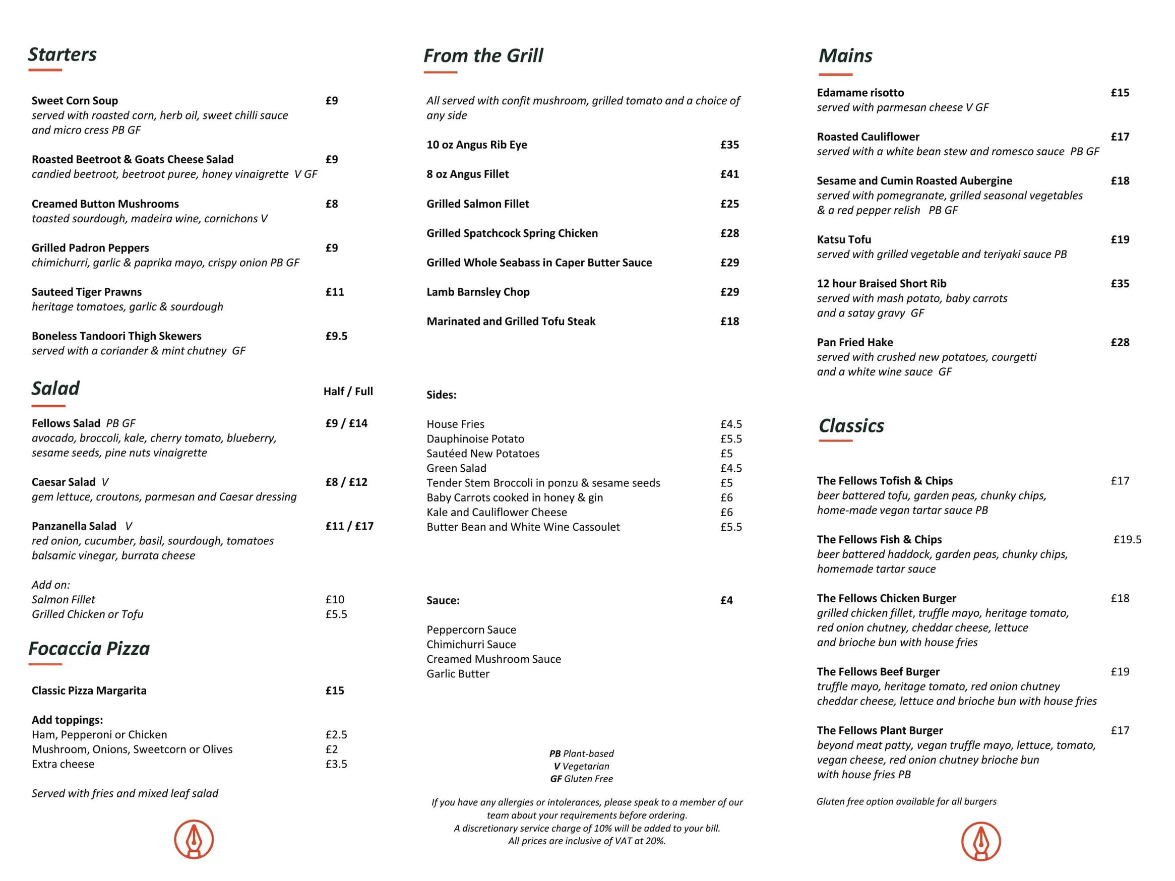 The Folio menu, page 2