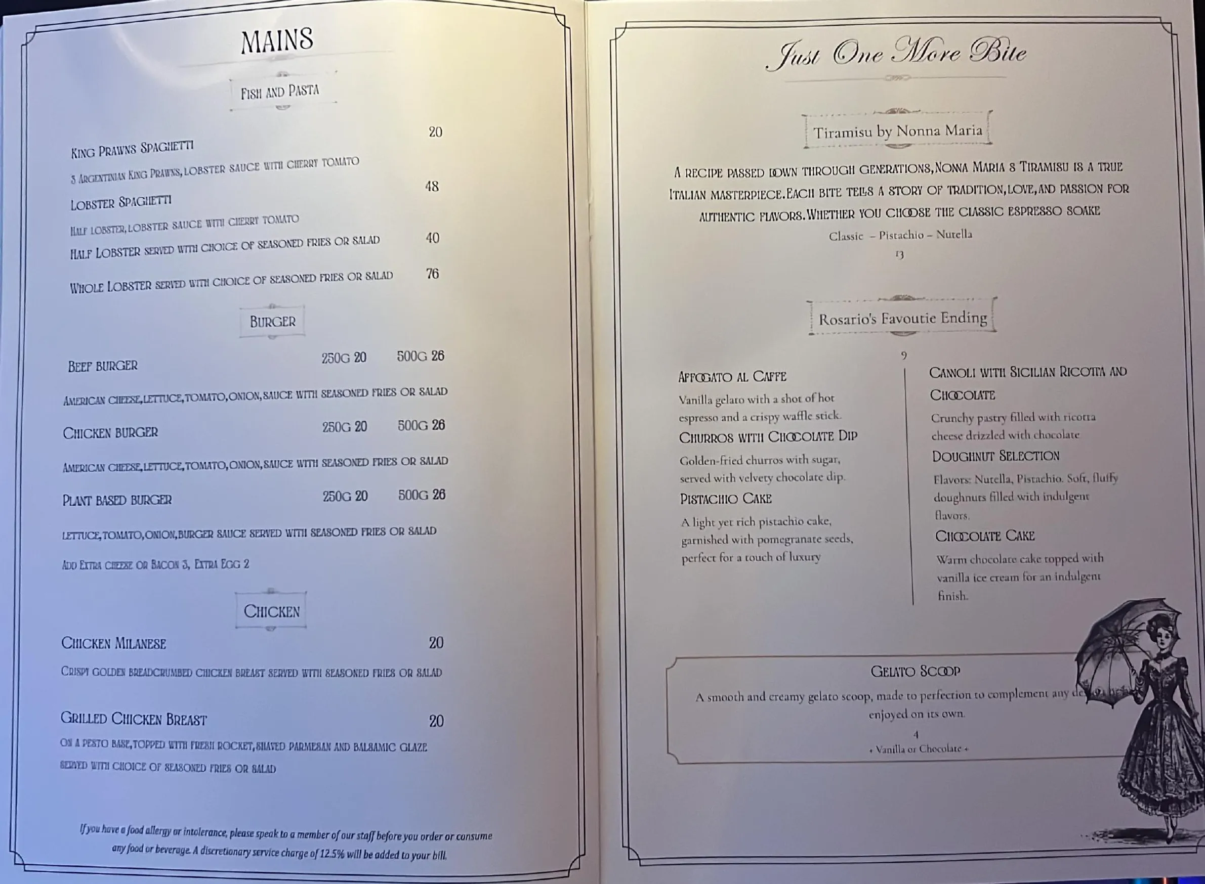 Mr. Steak Hammersmith menu, page 3