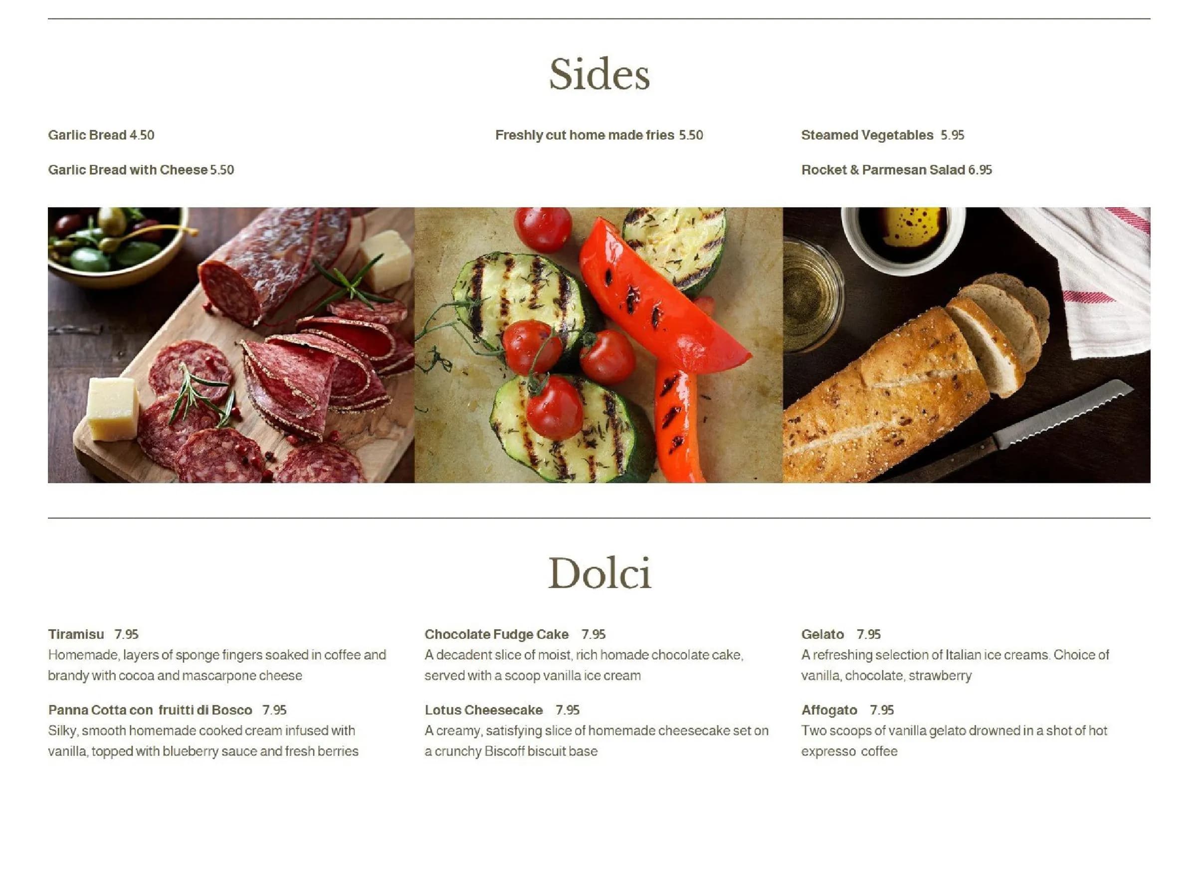 Bella Sia menu, page 2