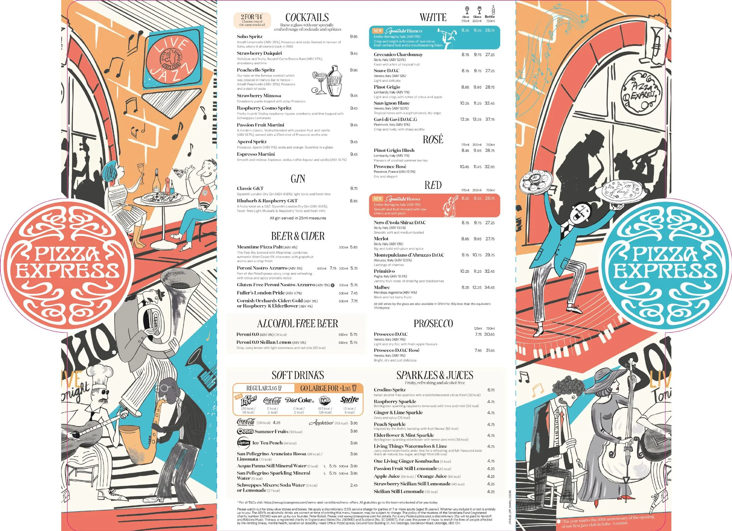 PizzaExpress Oxford Summertown menu, page 1