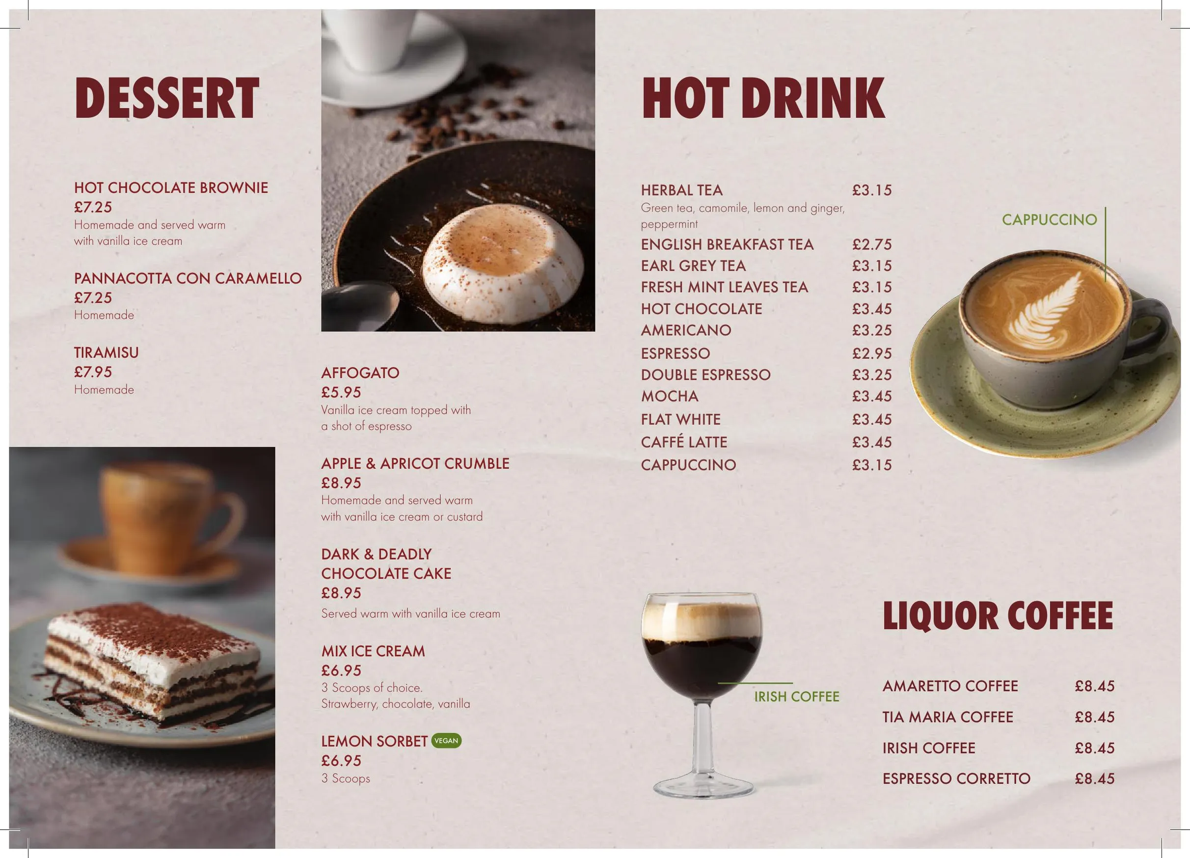 La Divina menu, page 10