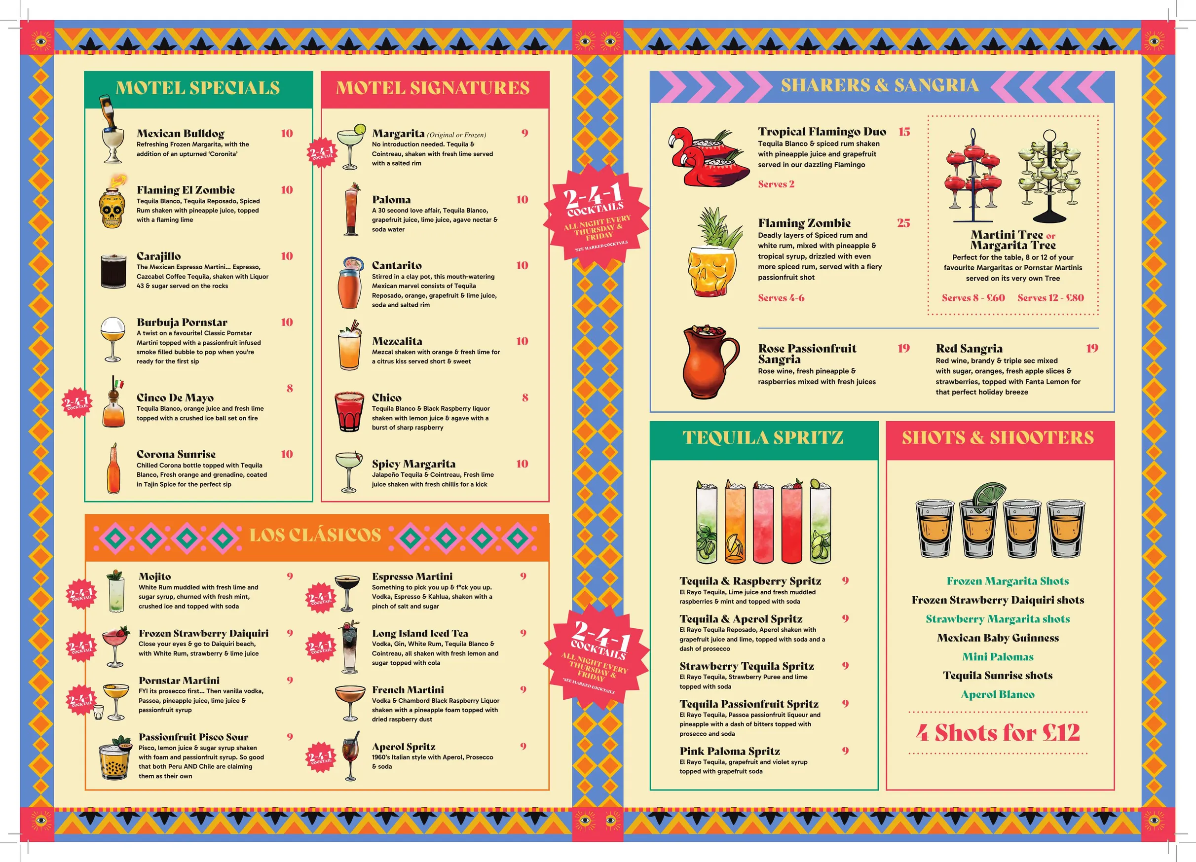 Motel Mexicana menu, page 3
