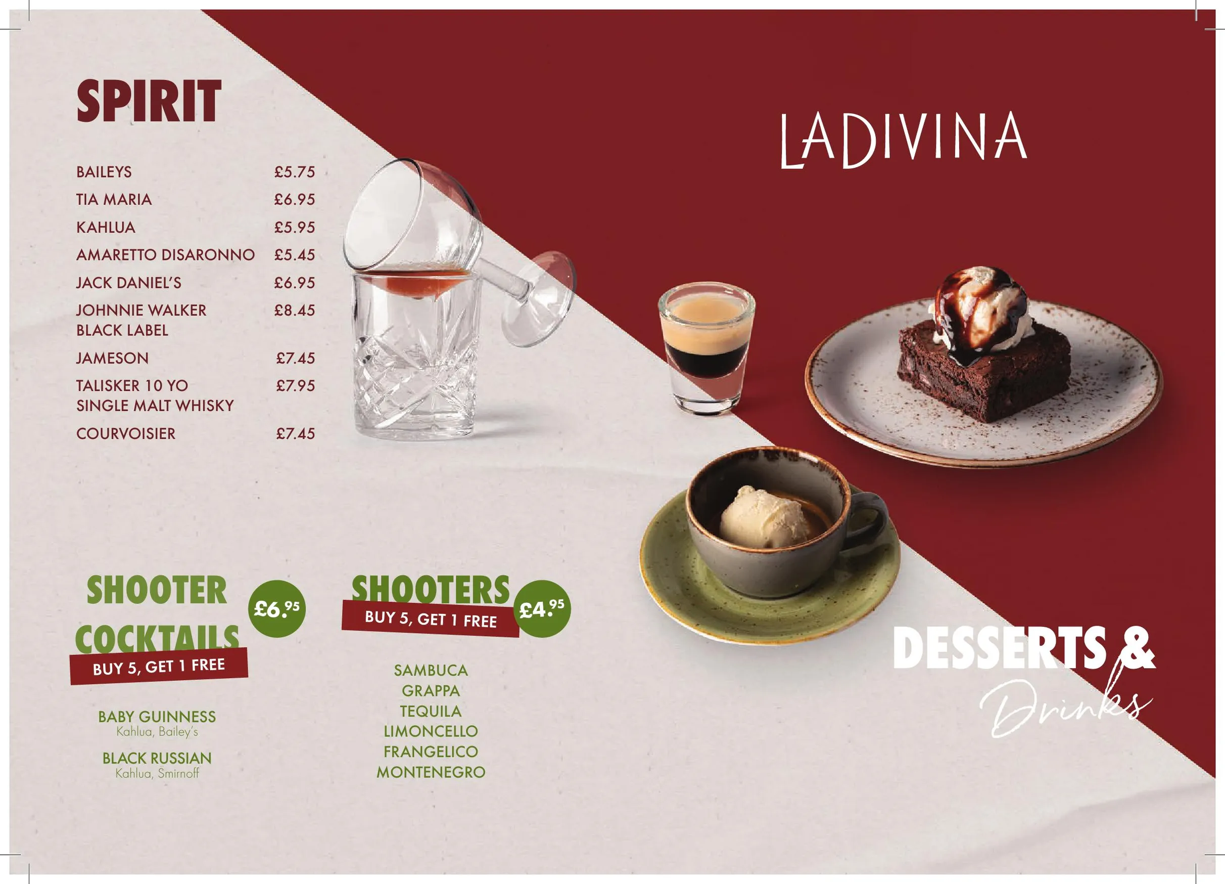 La Divina menu, page 9