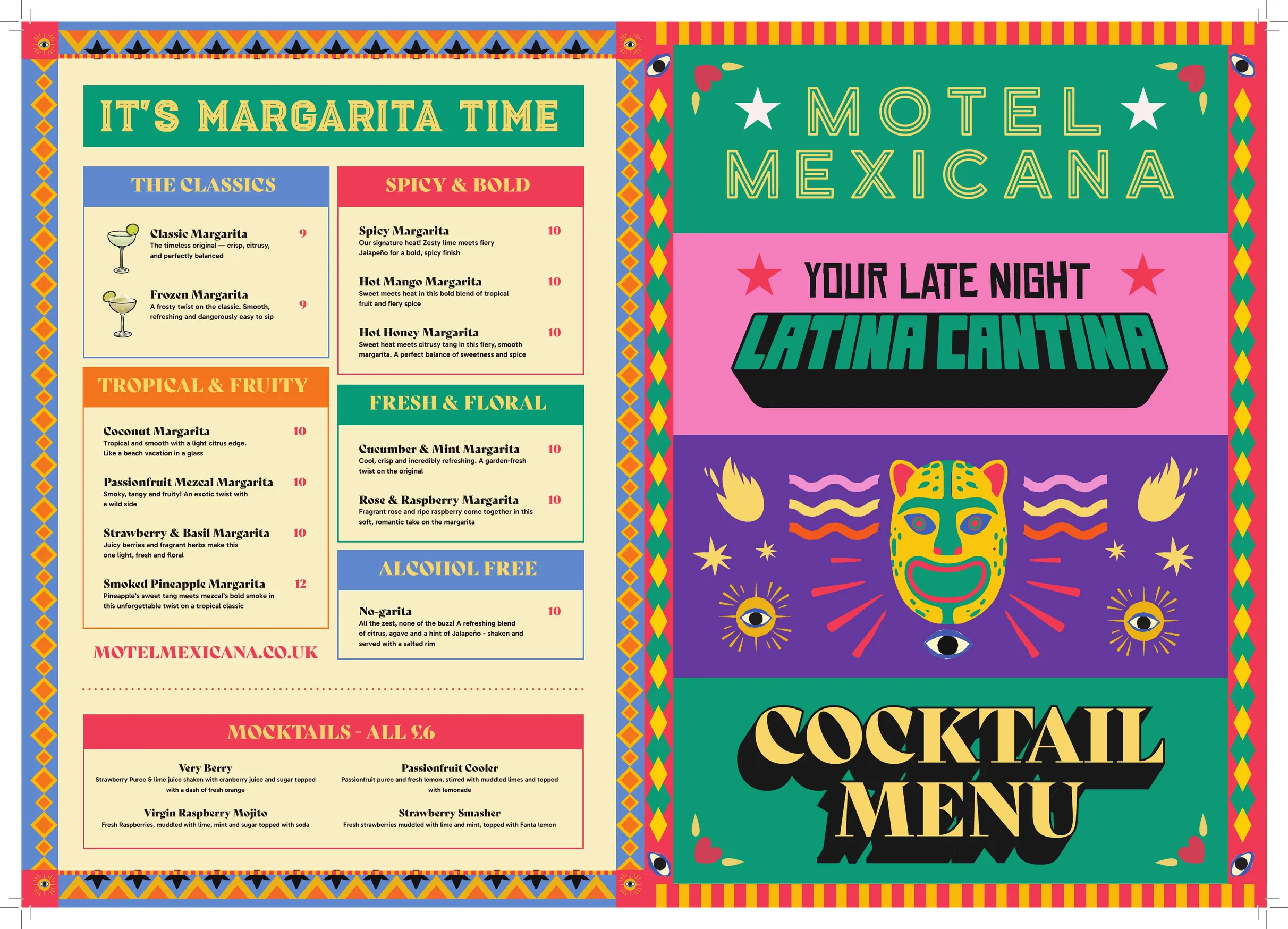 Motel Mexicana menu, page 2
