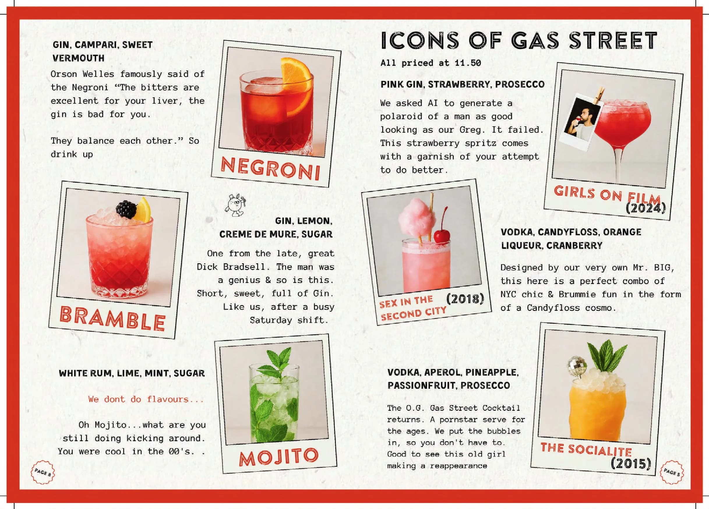 Gas Street Social menu, page 8