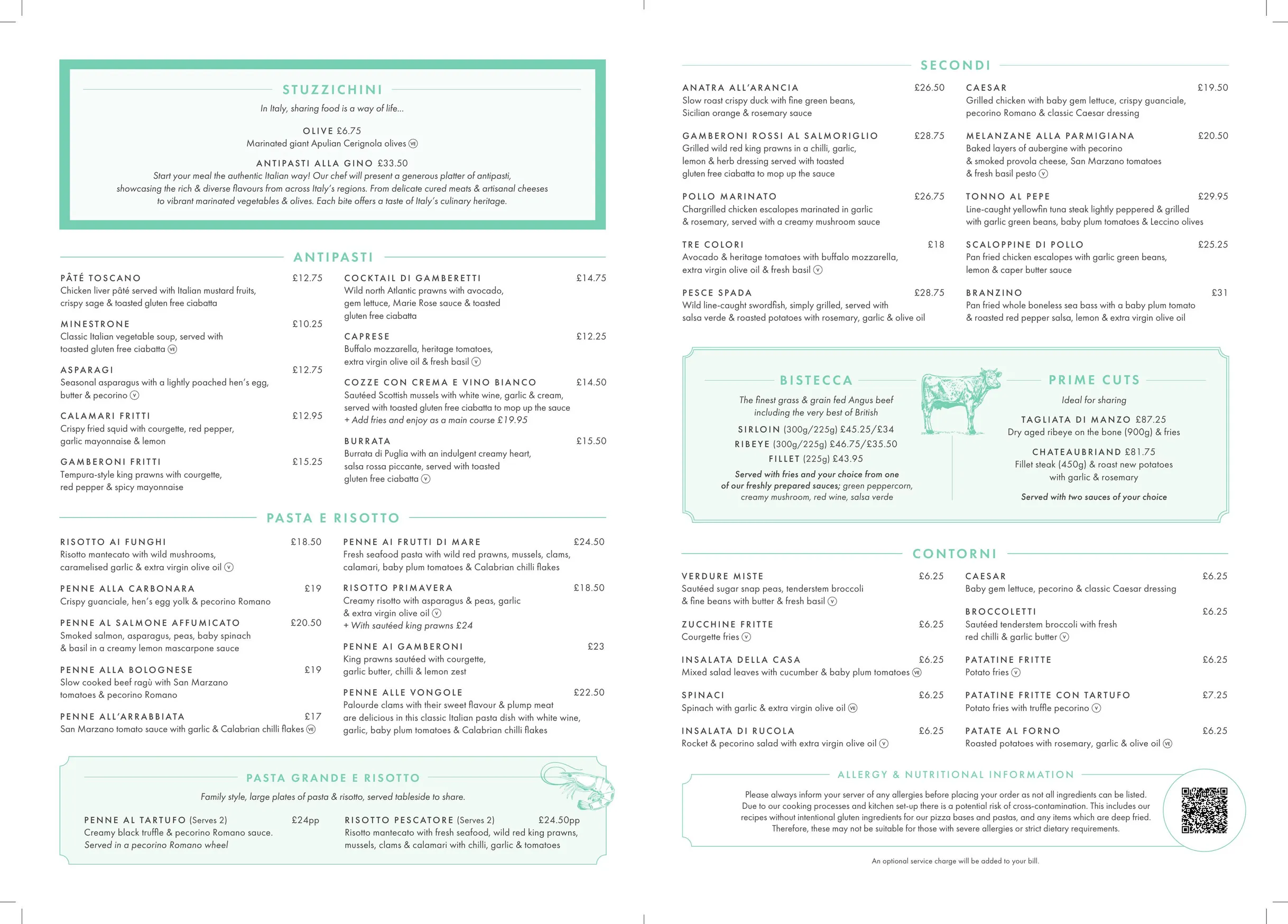 Gino D'Acampo Newcastle menu, page 2