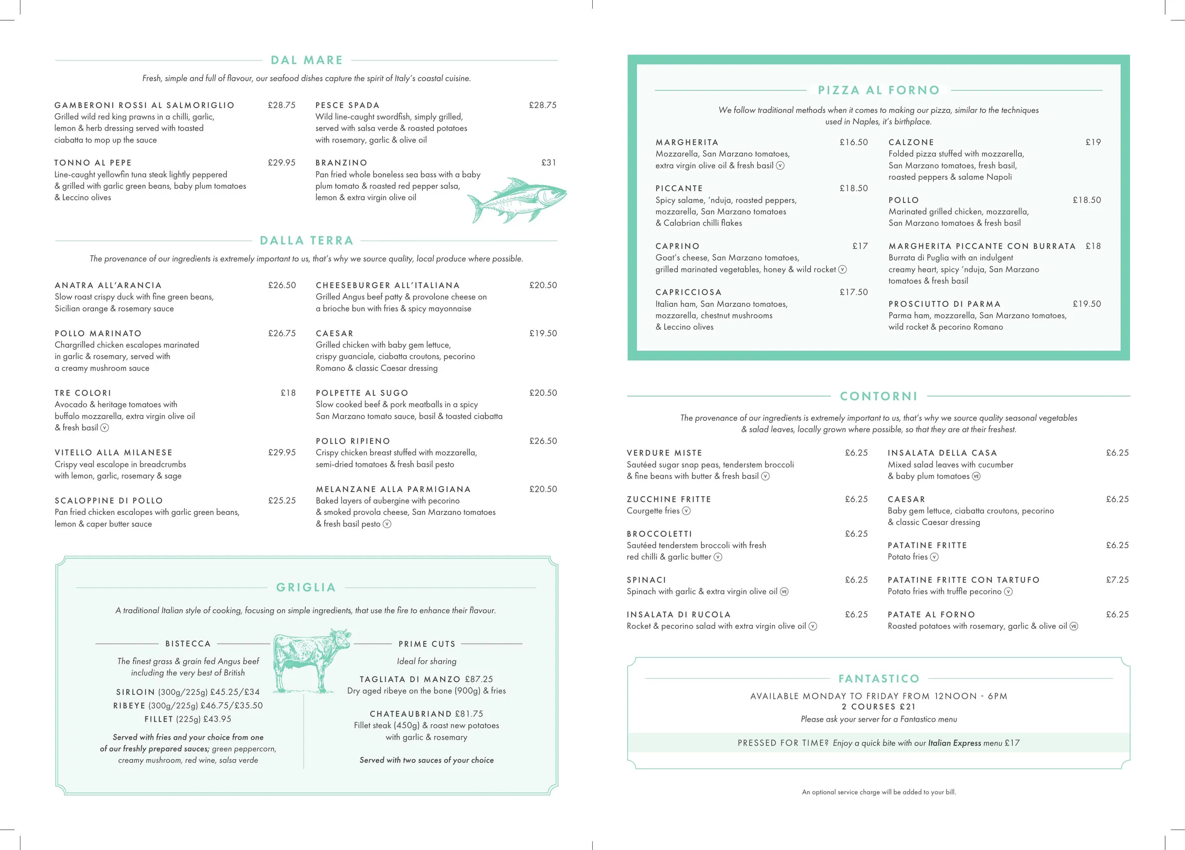 Gino D'Acampo Newcastle menu, page 8