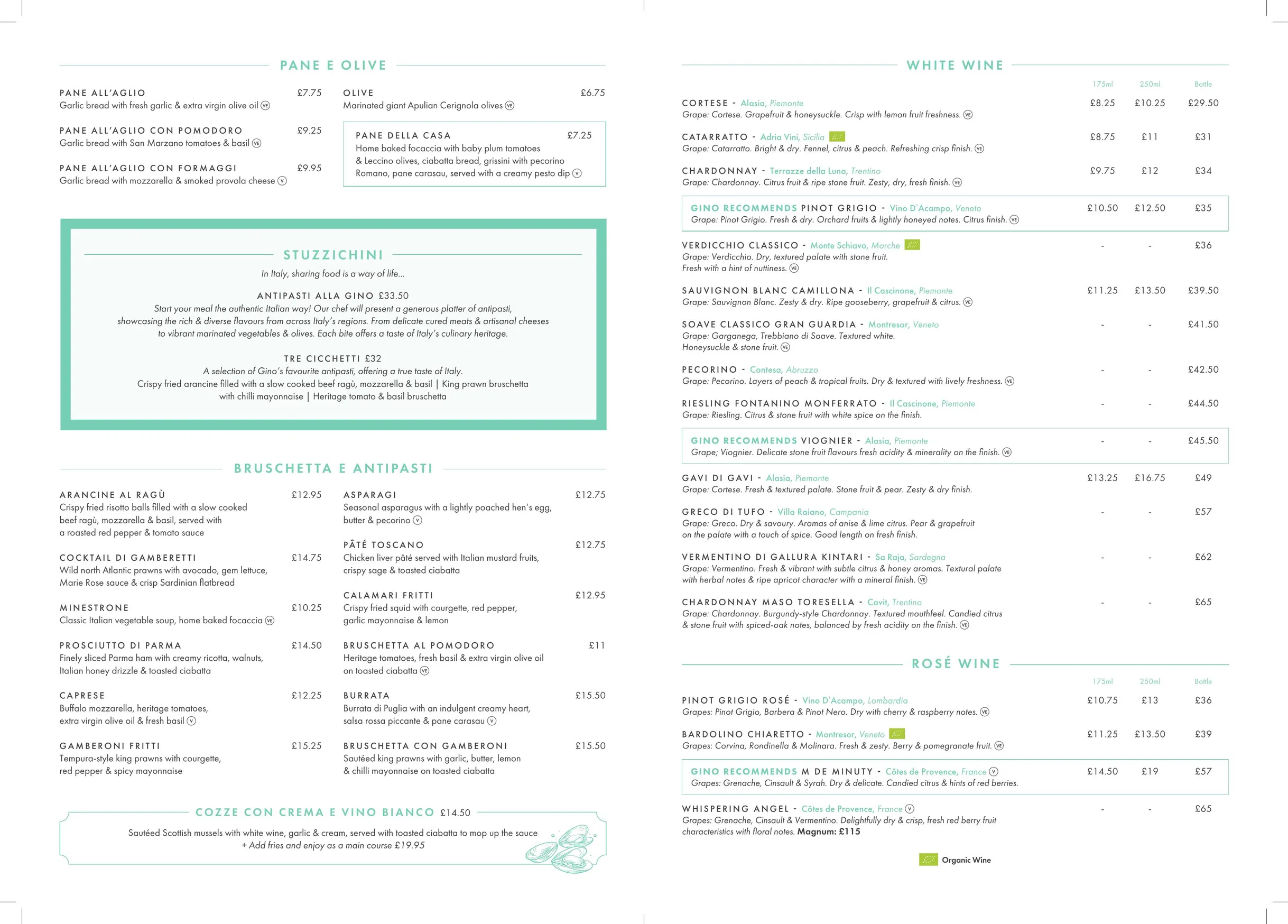 Gino D'Acampo Newcastle menu, page 6