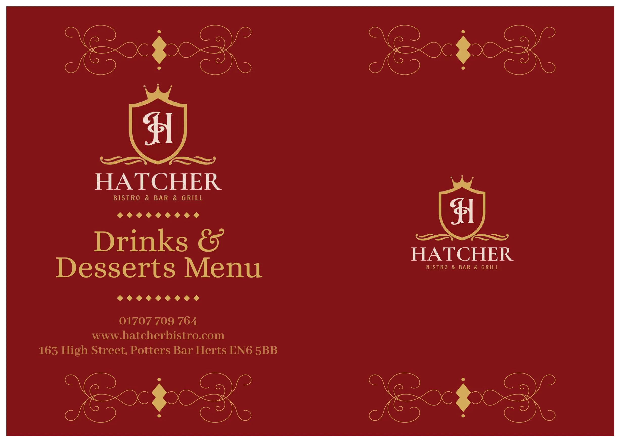 Hatcher Bistro menu, page 5