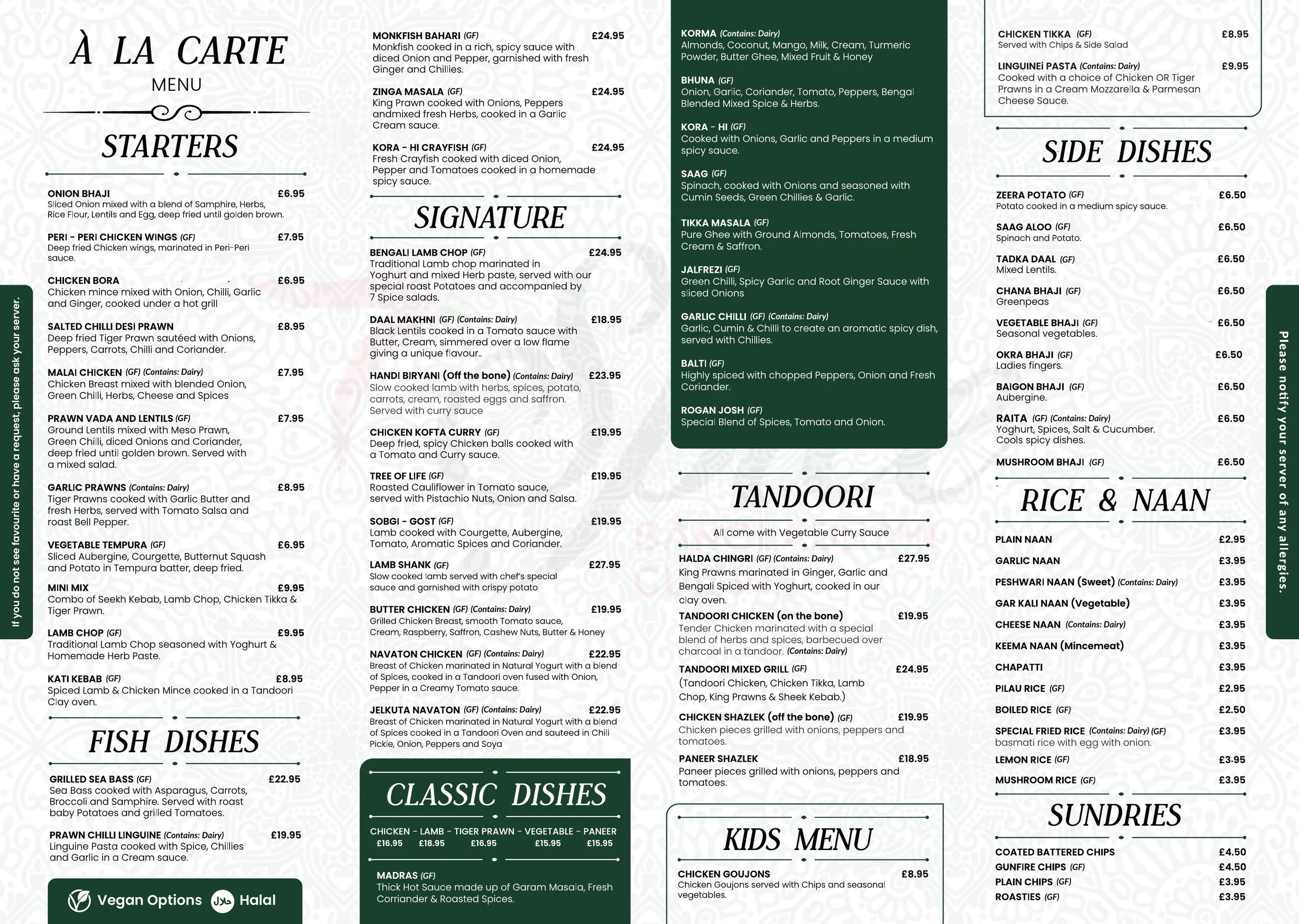 7 Spice menu, page 1