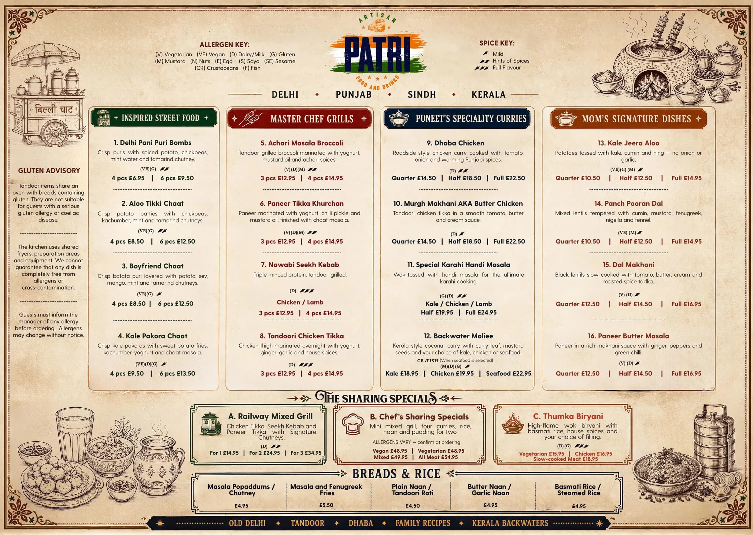 Patri menu, page 2