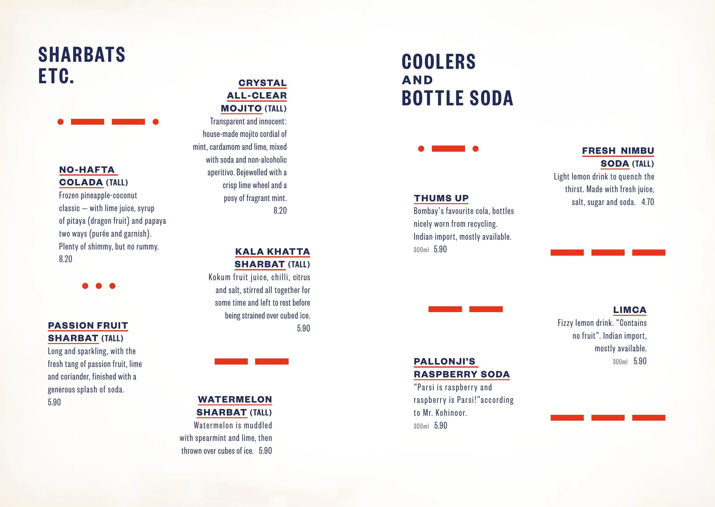 Dishoom Glasgow menu, page 27