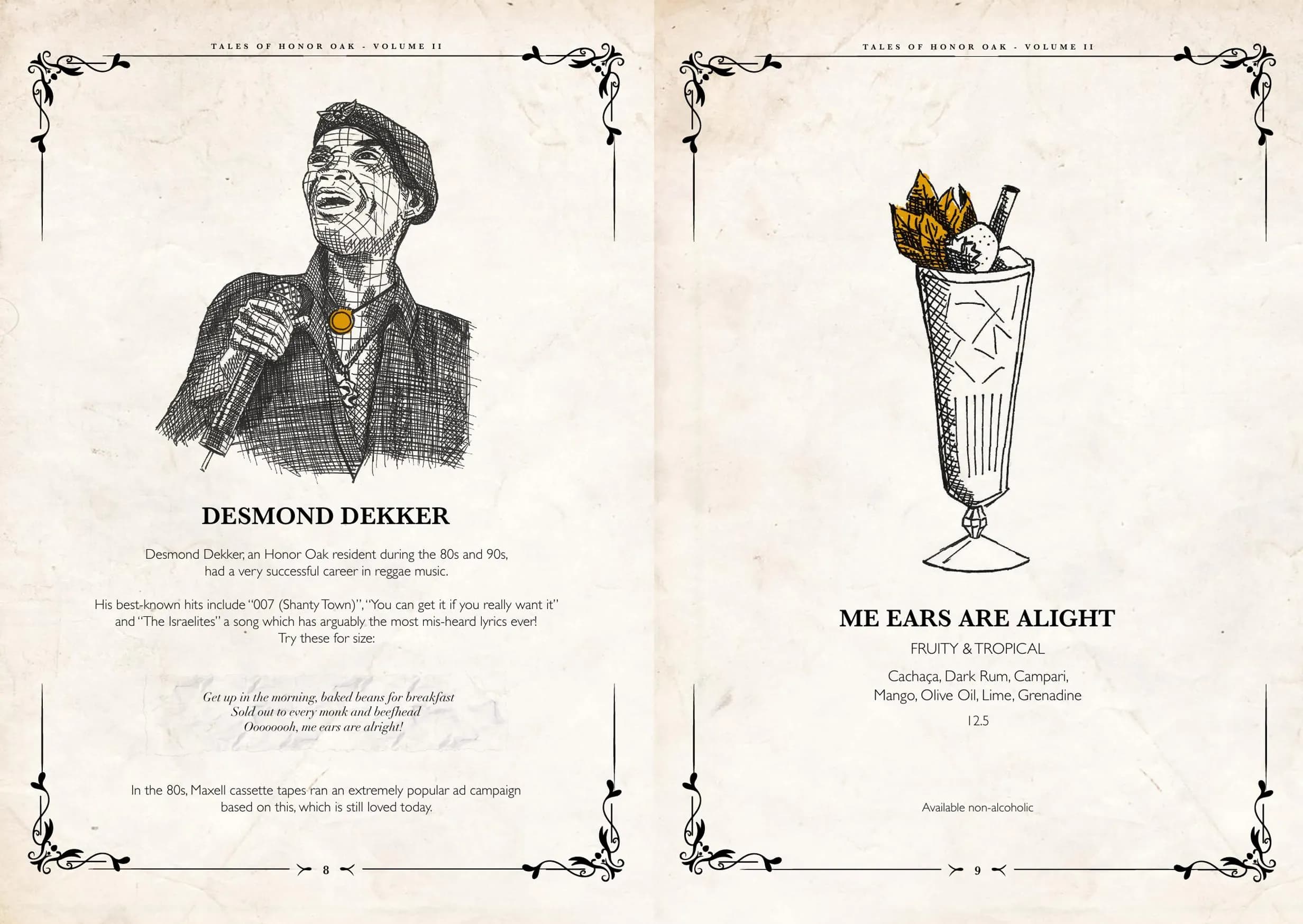 Two Spoons menu, page 6