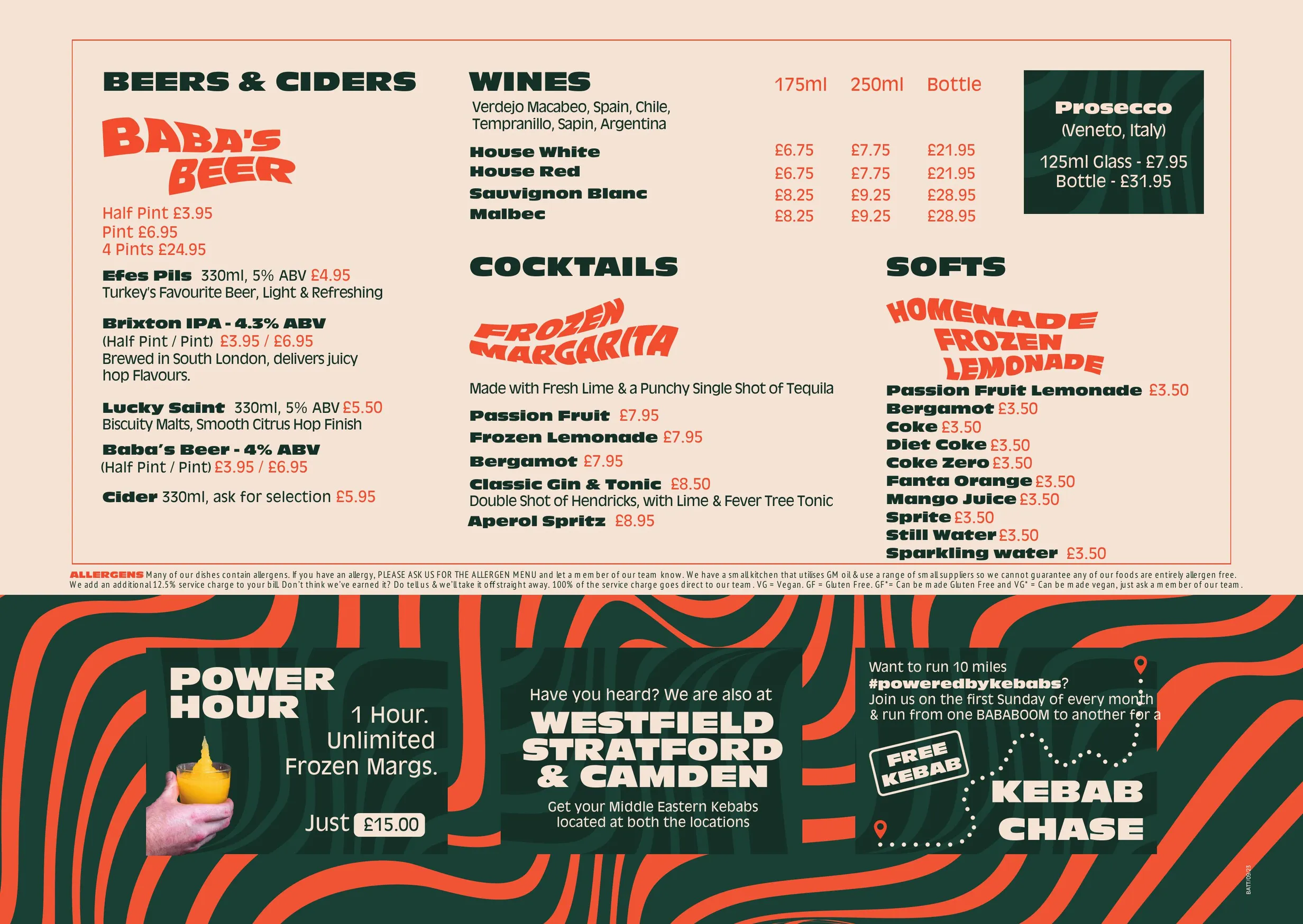 BABABOOM menu, page 2