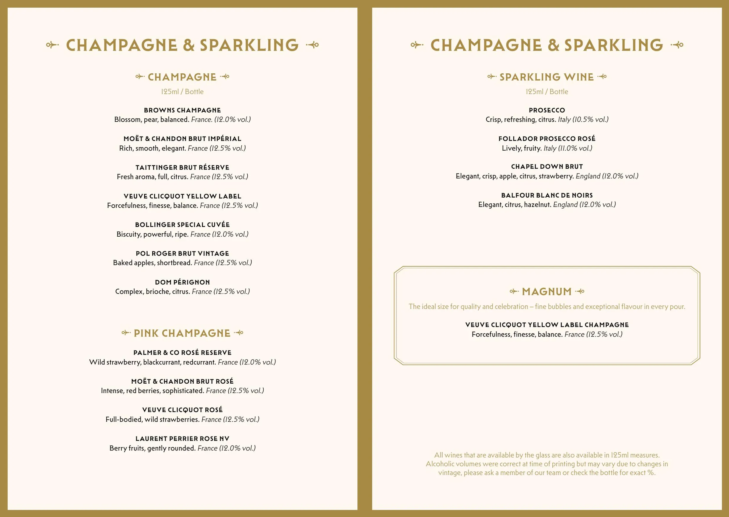 Browns menu, page 5