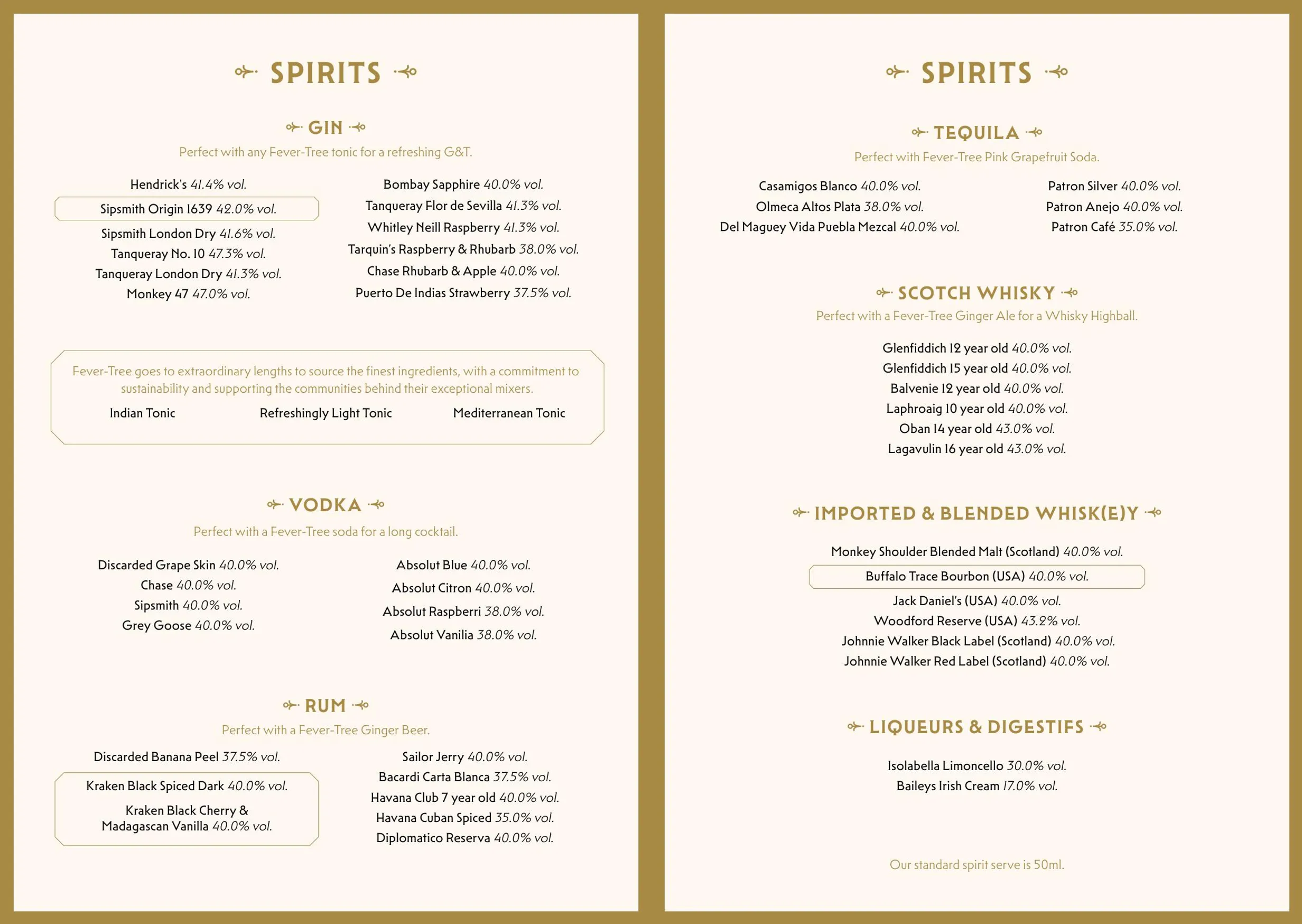 Browns menu, page 8