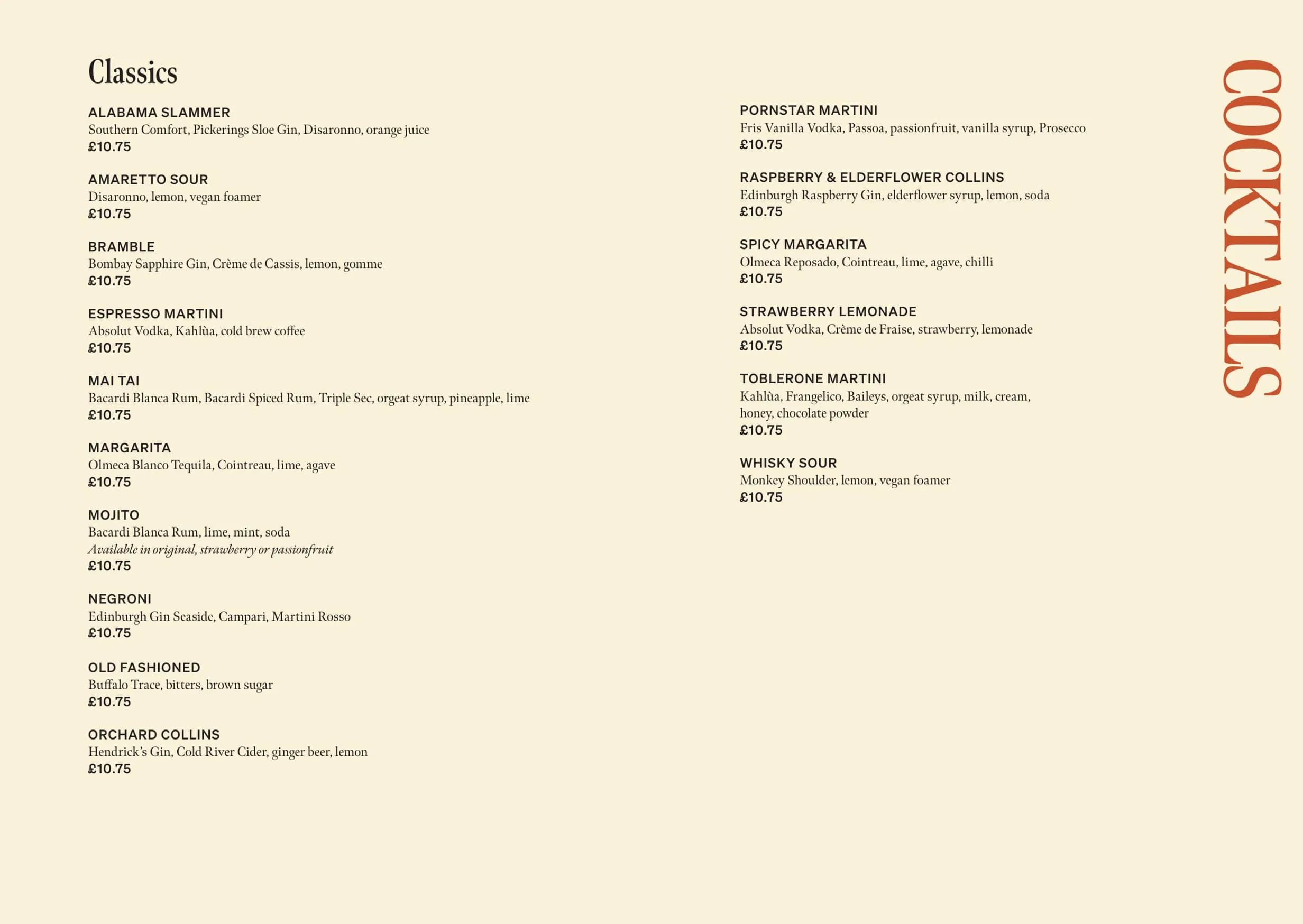 Red Squirrel menu, page 6