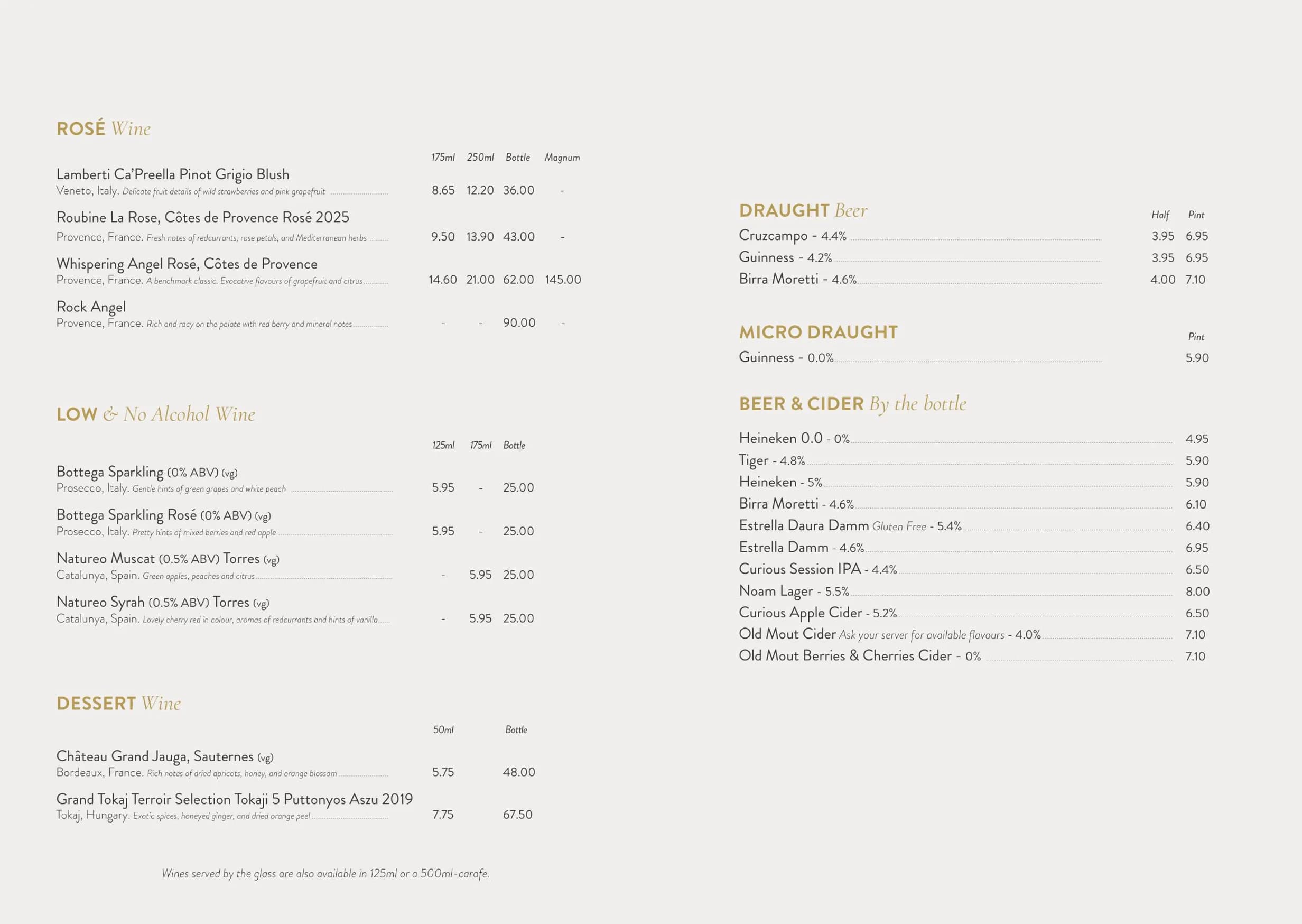 Victors Alderley Edge menu, page 11