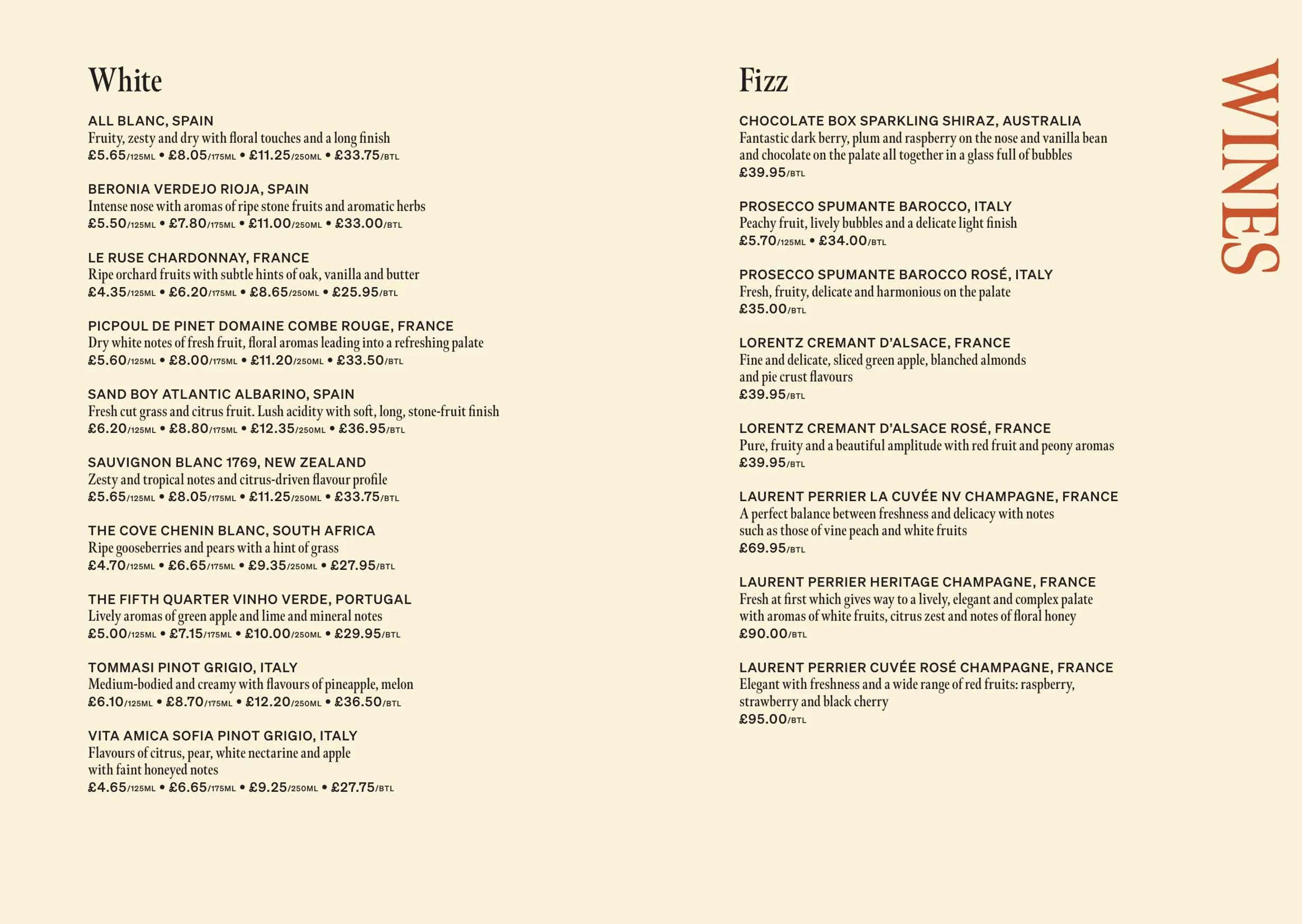 Red Squirrel menu, page 8