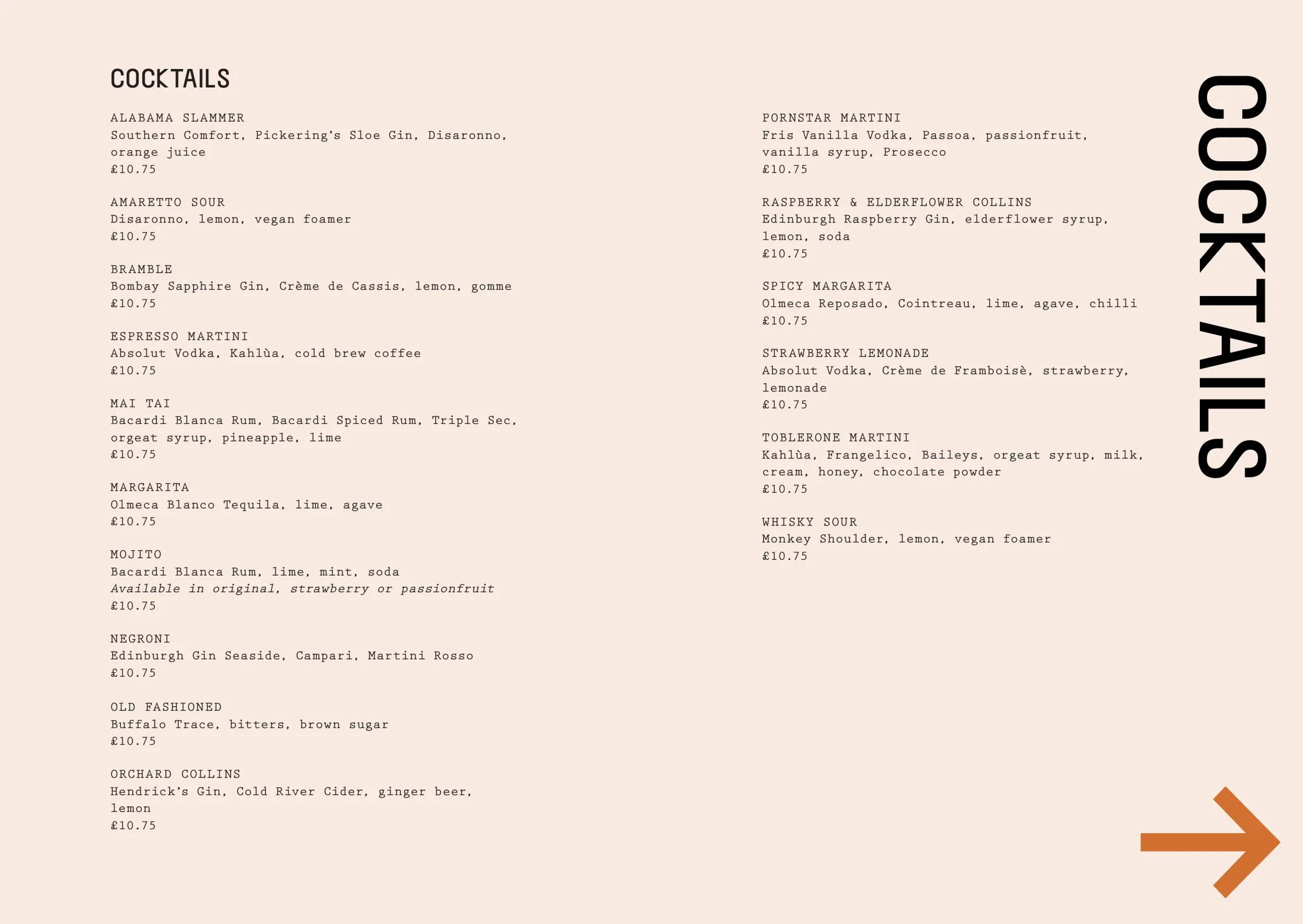 The Southern menu, page 6
