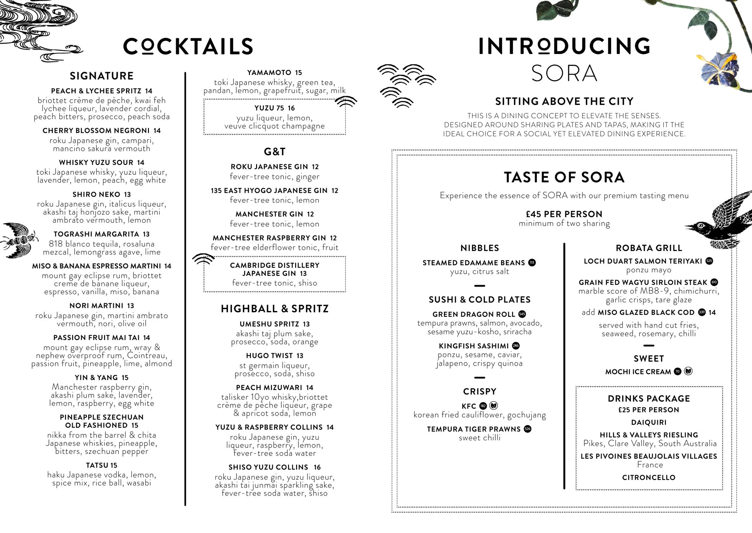 Sora menu, page 3